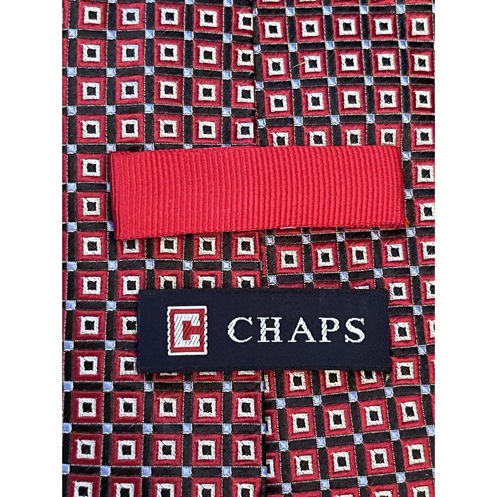 Chaps Chaps Red Black Hand Made 100% Silk Made In China Size ONE SIZE - 8 Thumbnail