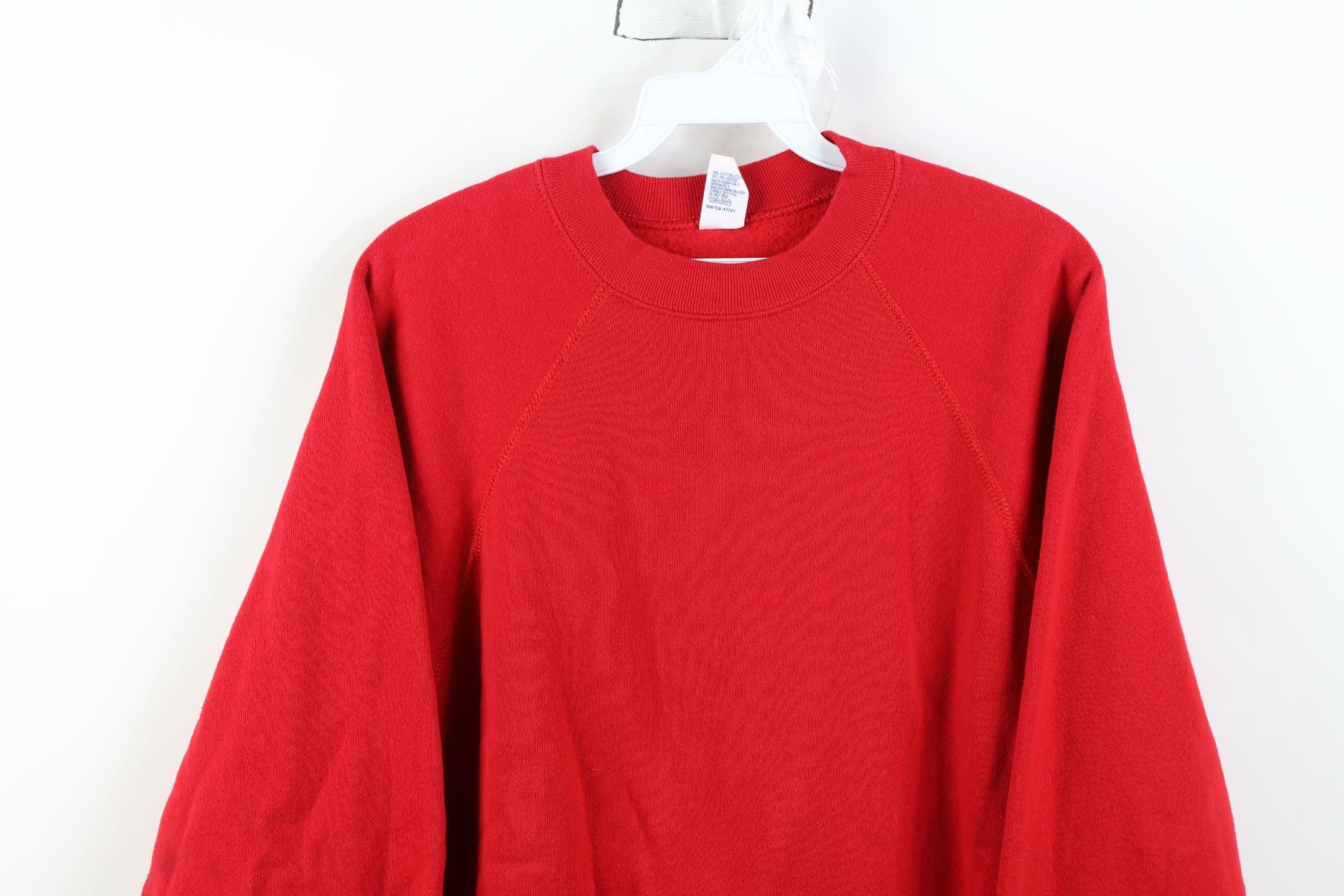 Vintage Vintage 70s 80s Heavyweight Crewneck Sweatshirt Red USA Size US L / EU 52-54 / 3 - 2 Thumbnail