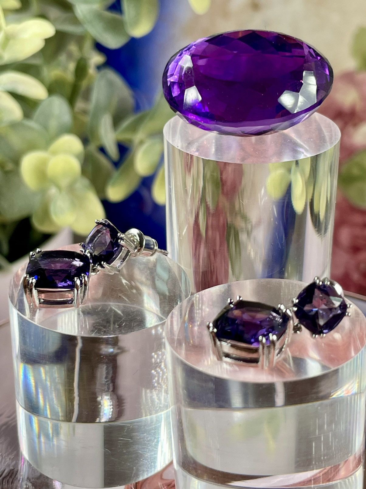 Other Genuine Amethyst 14CT Earrings 925 Silver Size ONE SIZE - 5 Thumbnail