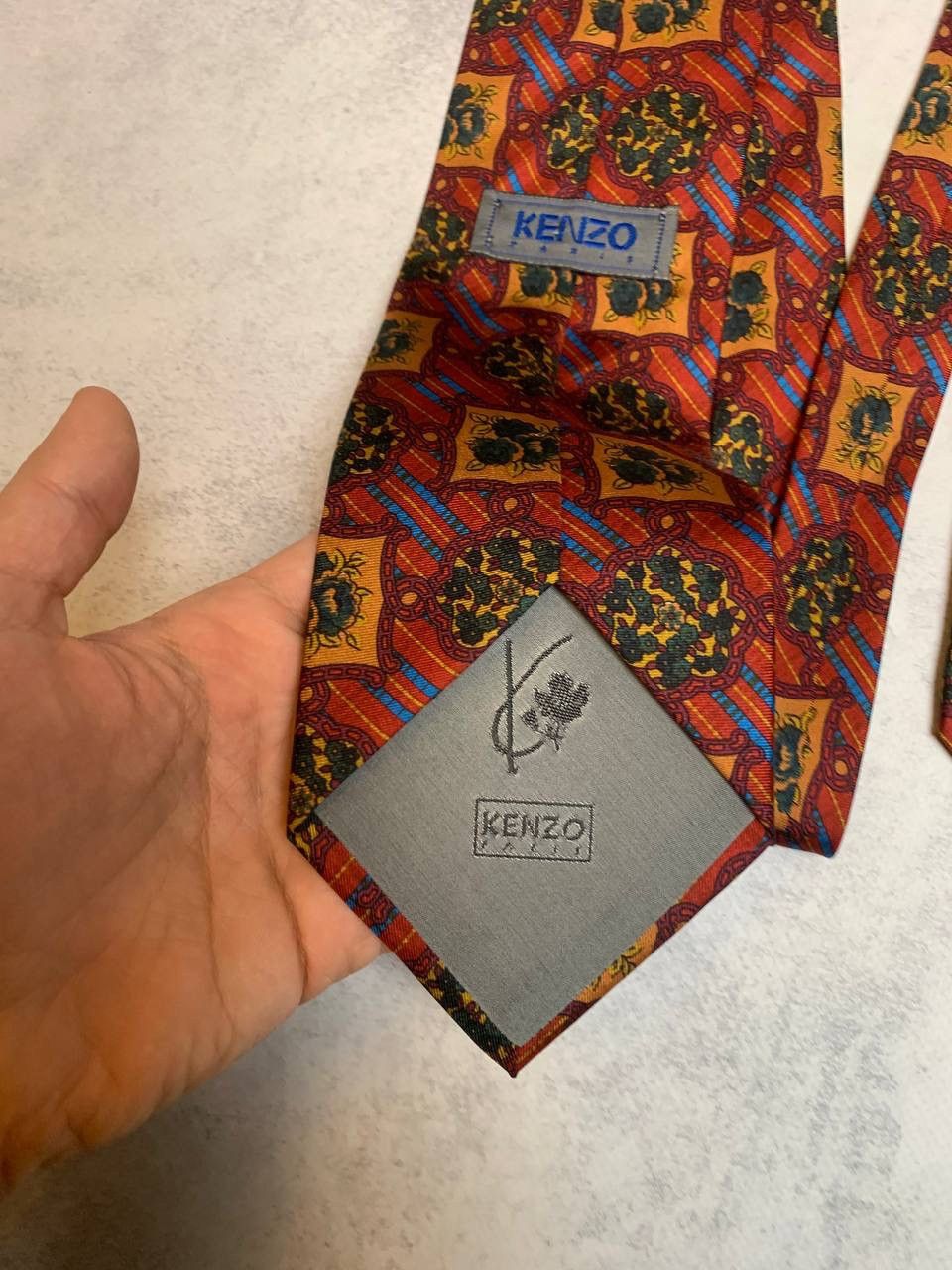 Kenzo Silk floral Tie Kenzo Paris Size ONE SIZE - 3 Thumbnail