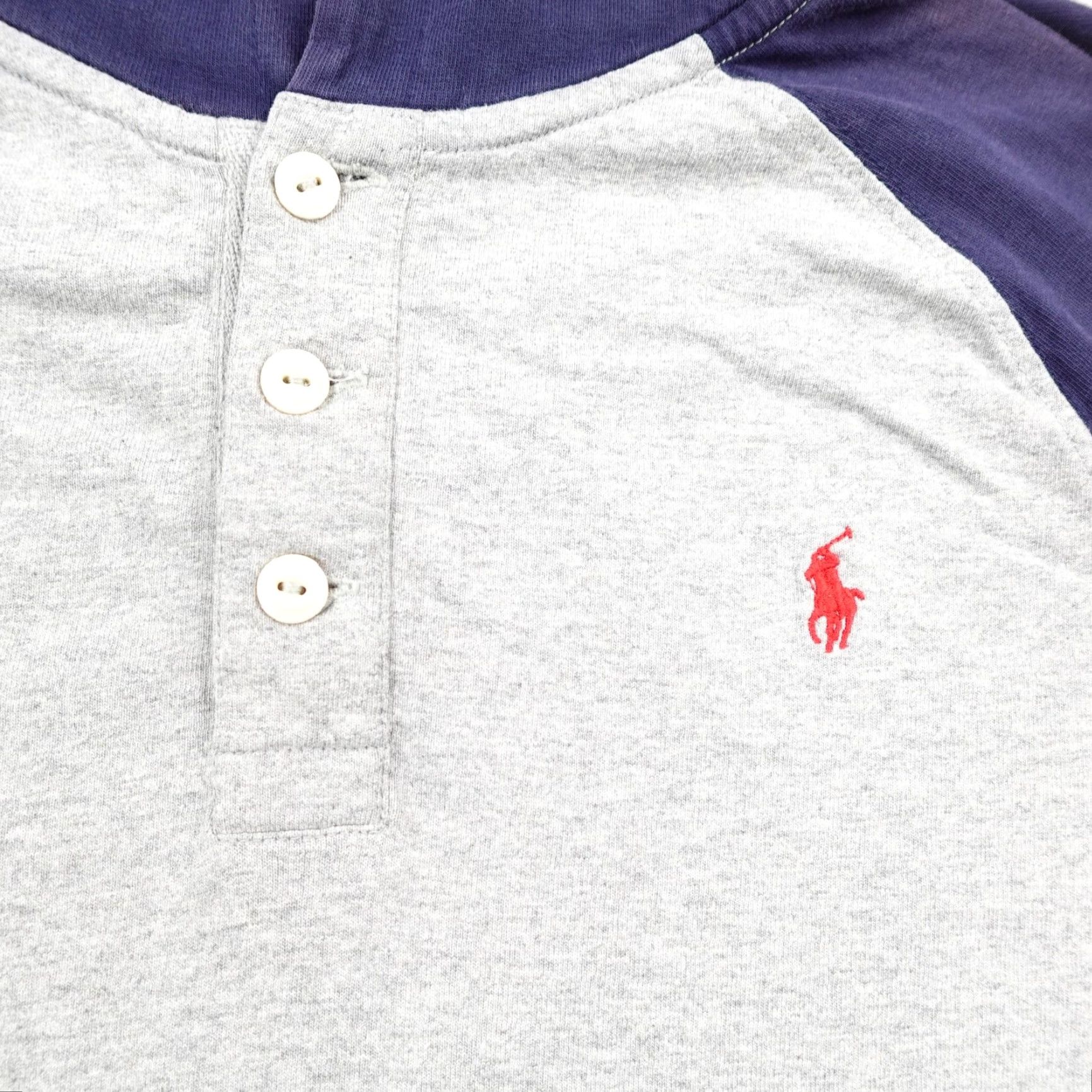 Polo Ralph Lauren Polo Ralph Lauren Hoodie Mens XS Gray Blue Henley Rugby Pullover Sweater Pony Size US XS / EU 42 / 0 - 3 Thumbnail