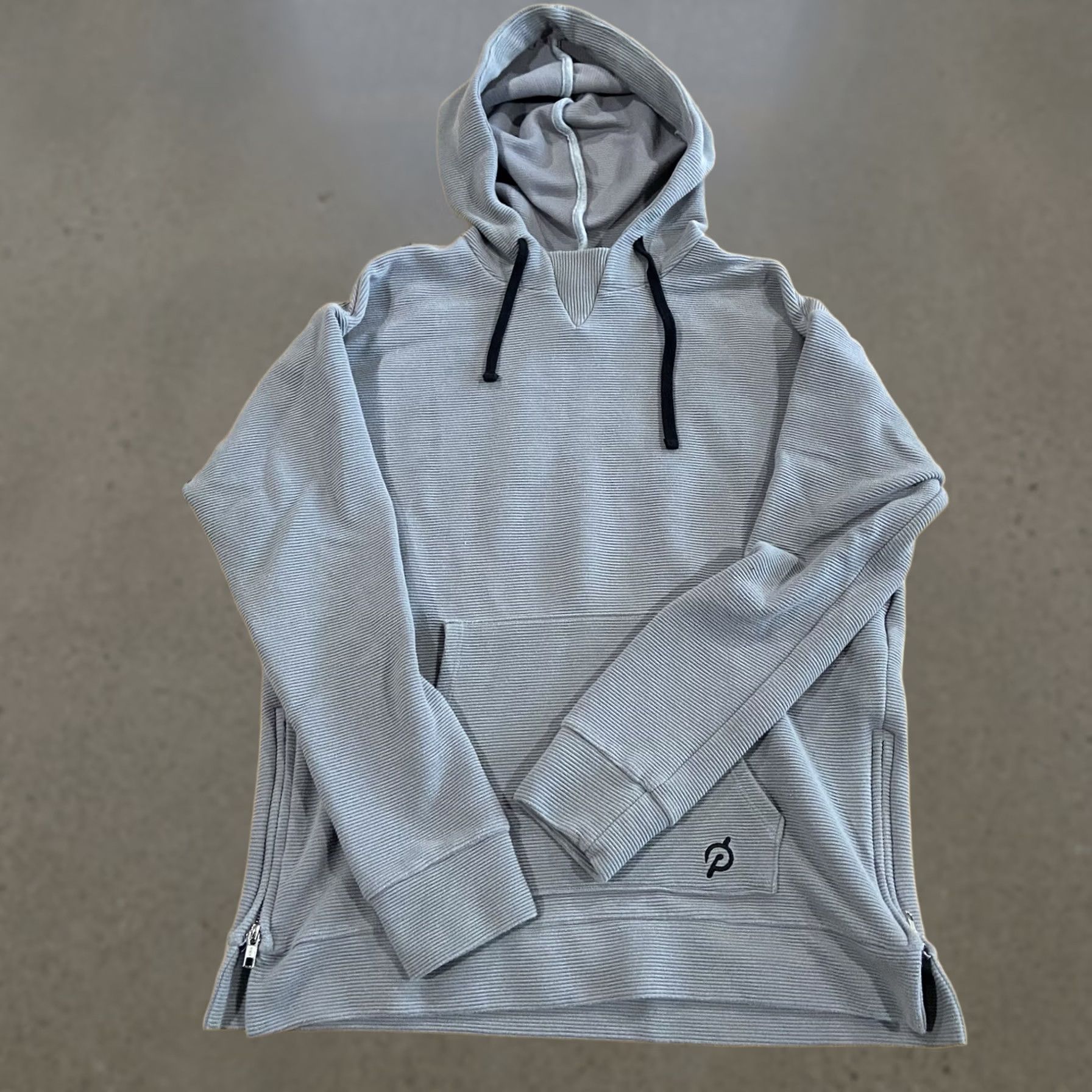 Vintage Peloton Hoodie M Gray Unisex Adults Pullover Zipper USA Made Ribbed Performance Medium Size US M / EU 48-50 / 2 - 1 Thumbnail