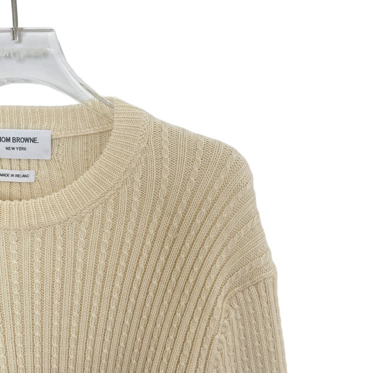 Thom Browne Thom Browne Crew Neck Cable Knit Long Sleeve Sweater K26WX Size M / US 6-8 / IT 42-44 - 3 Thumbnail