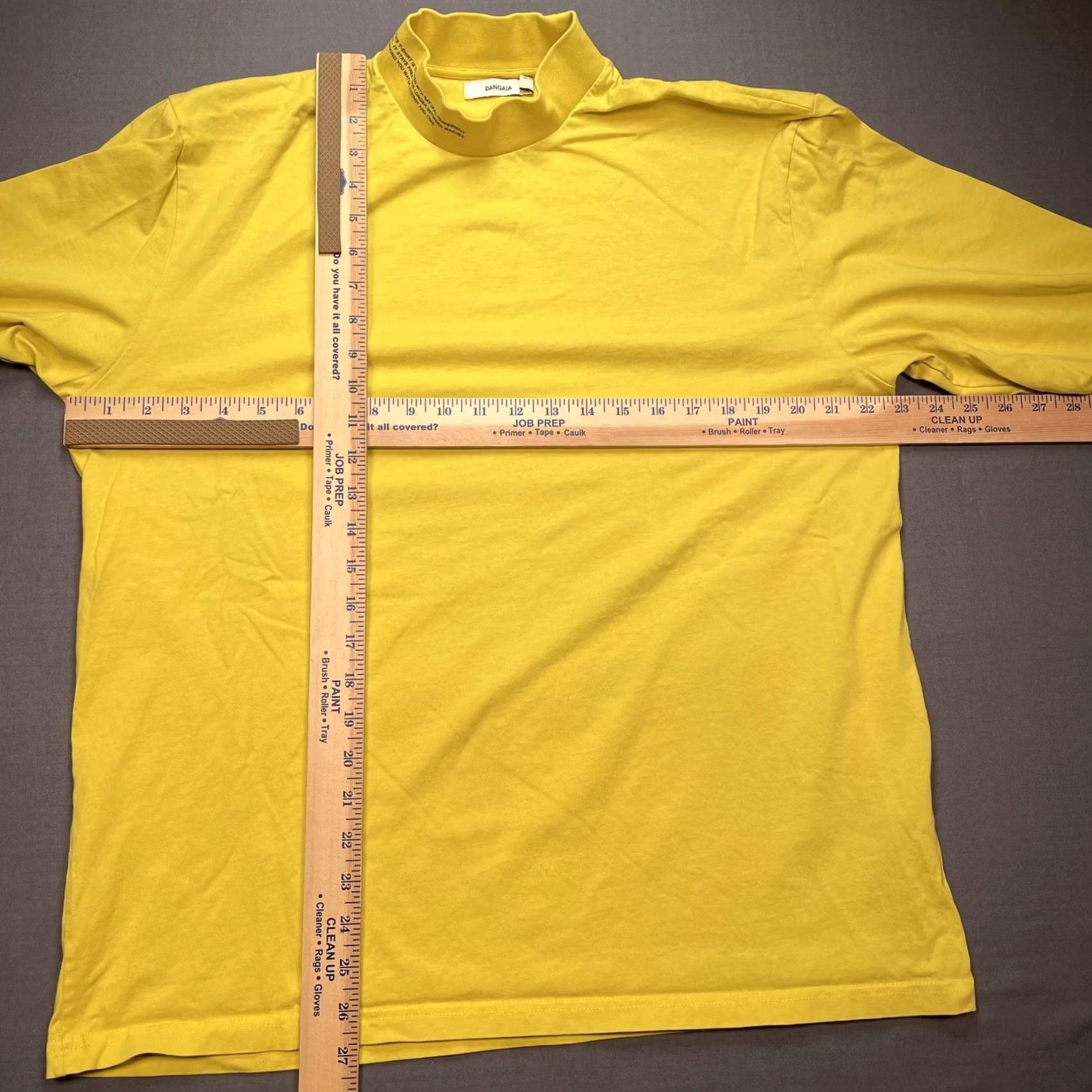 Pangaia Pangaia Shirt Mens XL Yellow Organic Cotton Mock Neck Long Sleeve Tee T-Shirt Size US XL / EU 56 / 4 - 4 Thumbnail