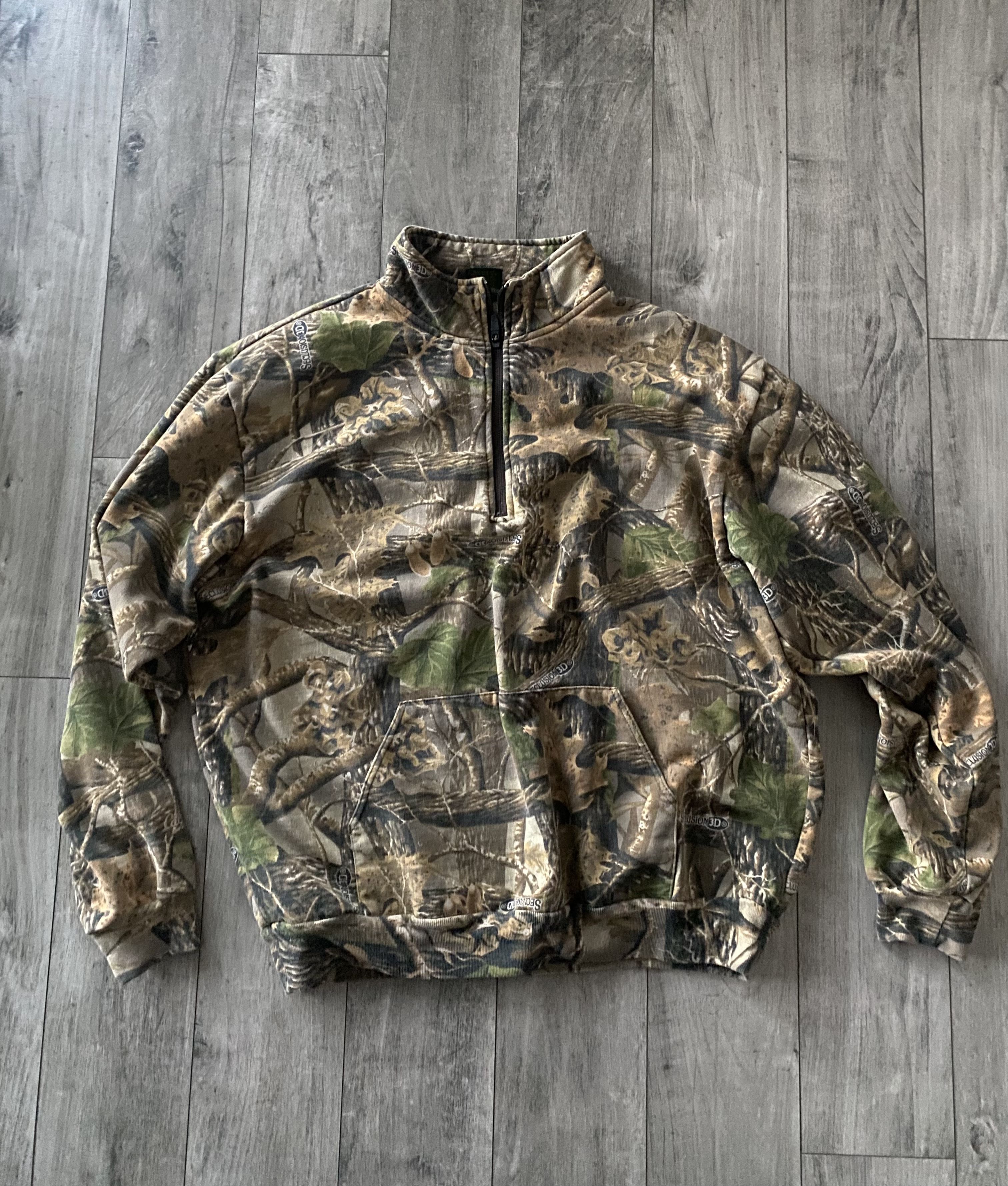 Cabelas Vintage Camo Quarter Zip Size US XL / EU 56 / 4 - 1 Thumbnail