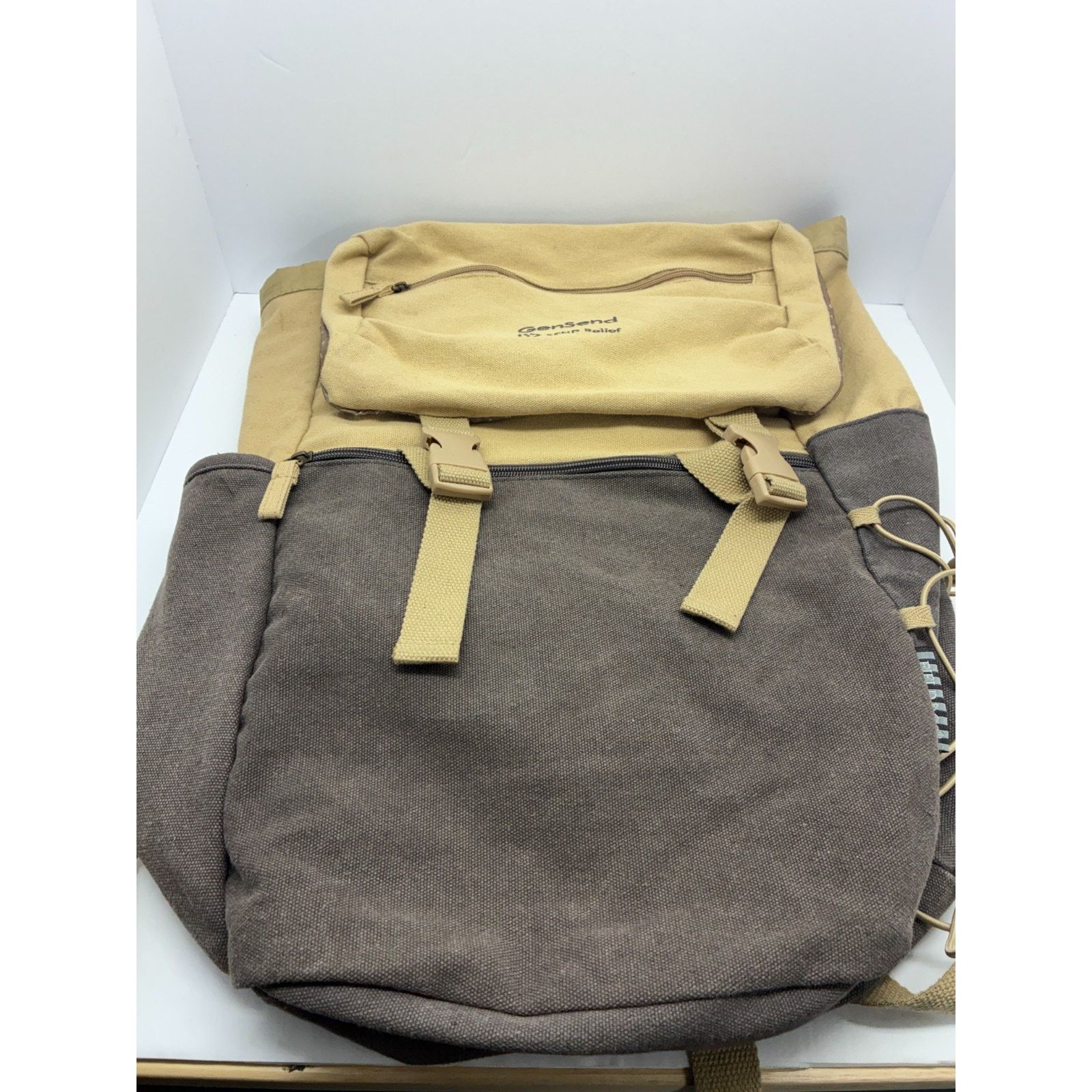 Other Leeds Canvas Laptop Backpack Tan Gray GenSend SEND Relief Size ONE SIZE - 1 Thumbnail