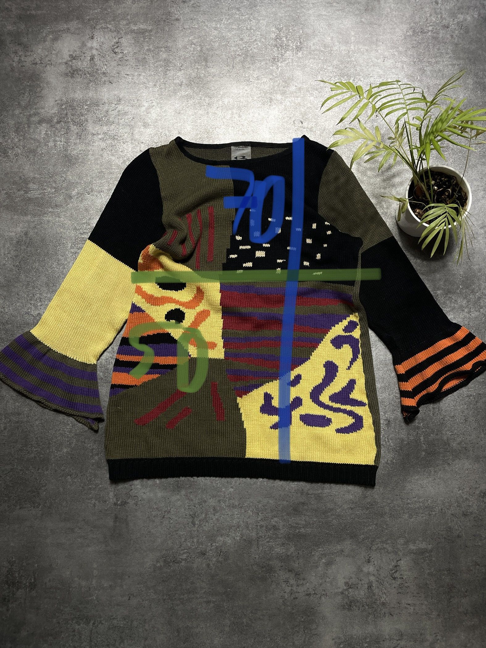 Vintage Avant Garde Knitwear Vintage 90s Sweater Size M / US 6-8 / IT 42-44 - 8 Thumbnail