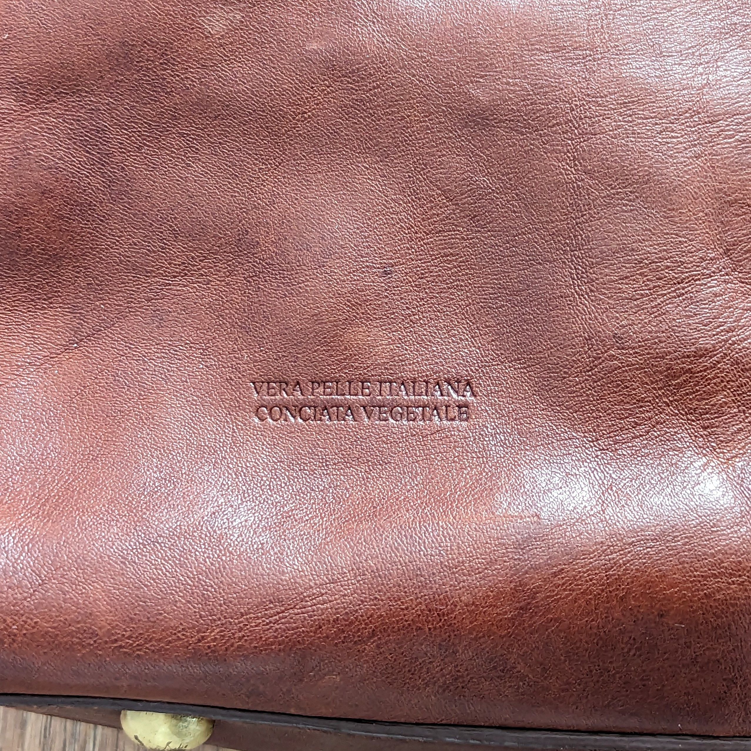 Genuine Leather Tumble & Hide Bag Genuine Italian Vegetable Tanned Leather Size ONE SIZE - 17 Thumbnail
