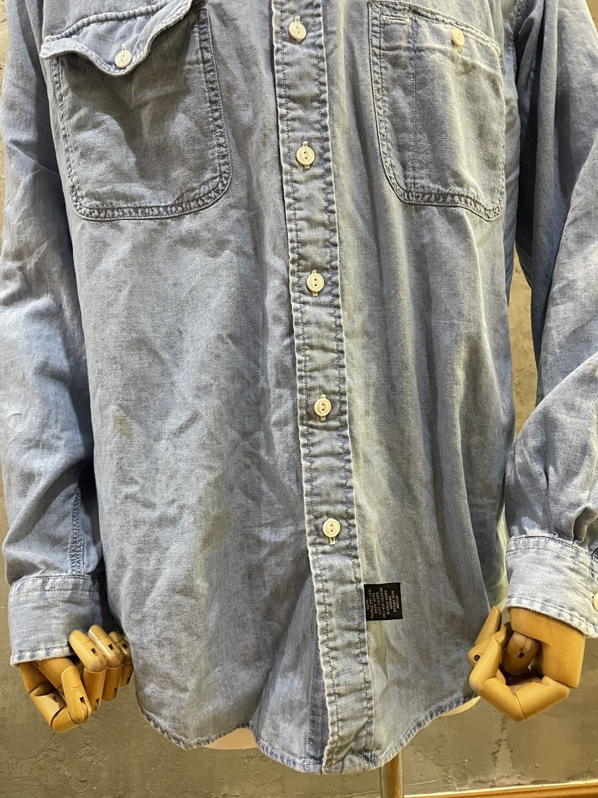 RRL Ralph Lauren RRL Ralph Lauren Western Denim L/S Button Up Shirt Size US L / EU 52-54 / 3 - 5 Thumbnail