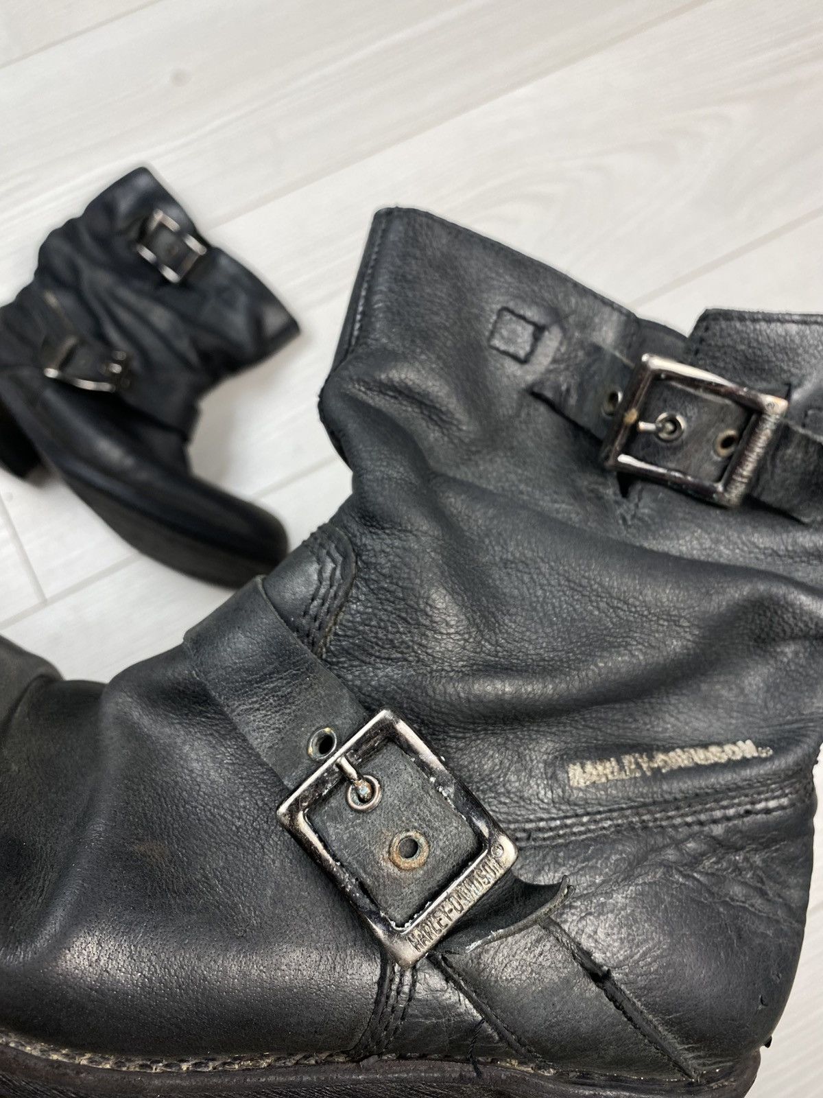 Vintage Vintage avant garde leather boots Harley Davidson y2k Size US 9 / IT 39 - 3 Thumbnail