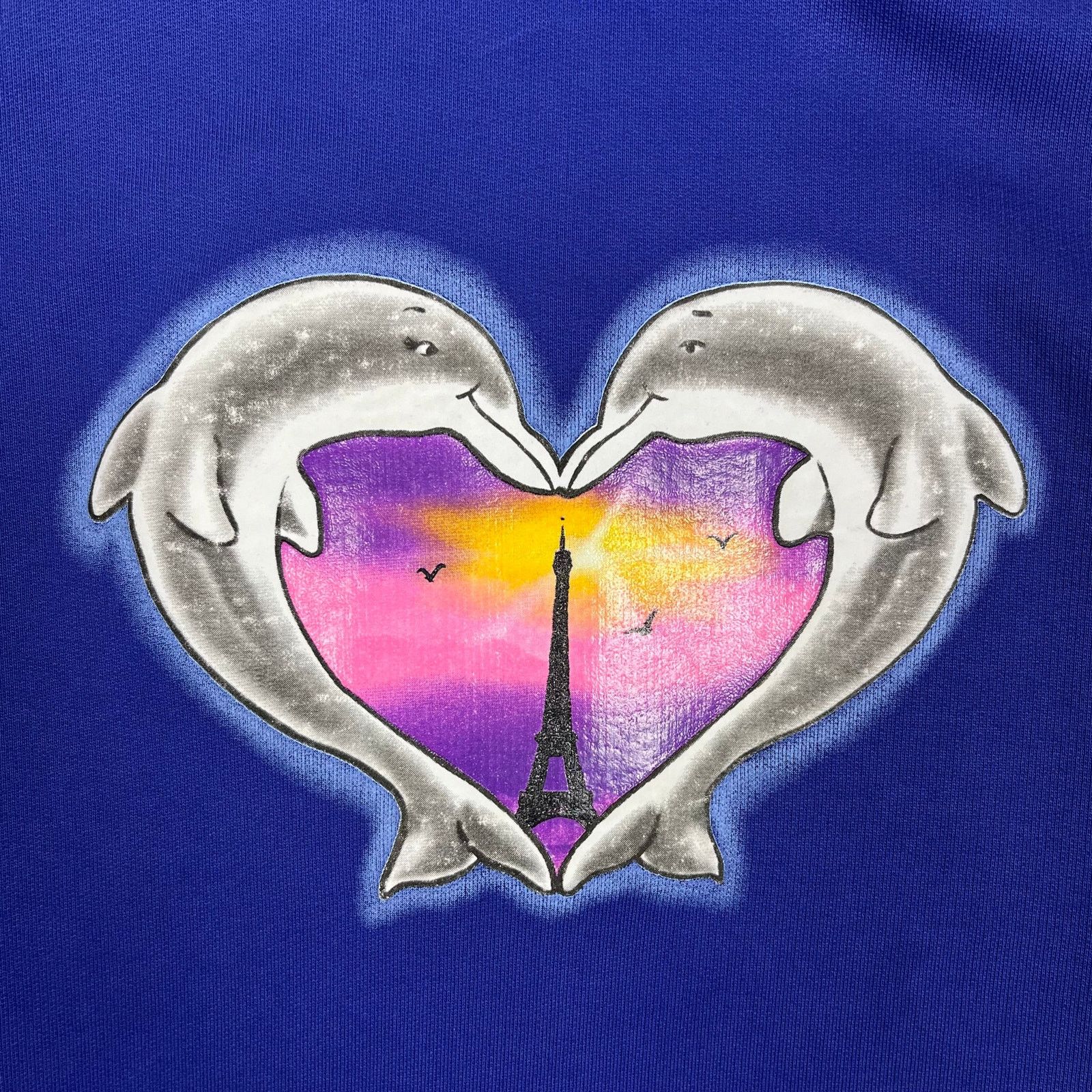 Vetements Vetements Blue Dolphins Heart Logo Hoodie Size US XXL / EU 58 / 5 - 4 Thumbnail