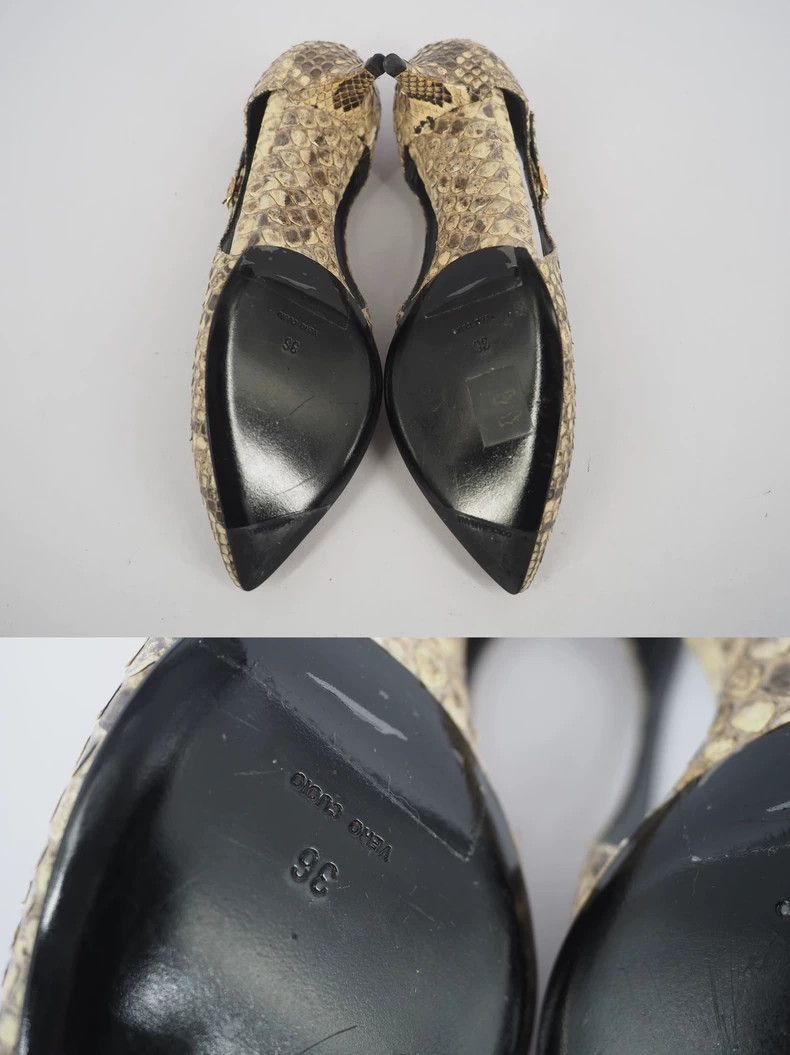 Dolce & Gabbana Dolce GabbanaPython-patterned high-heeled shoes 2503-Nextar Size US 5.5 / IT 35.5 - 7 Thumbnail