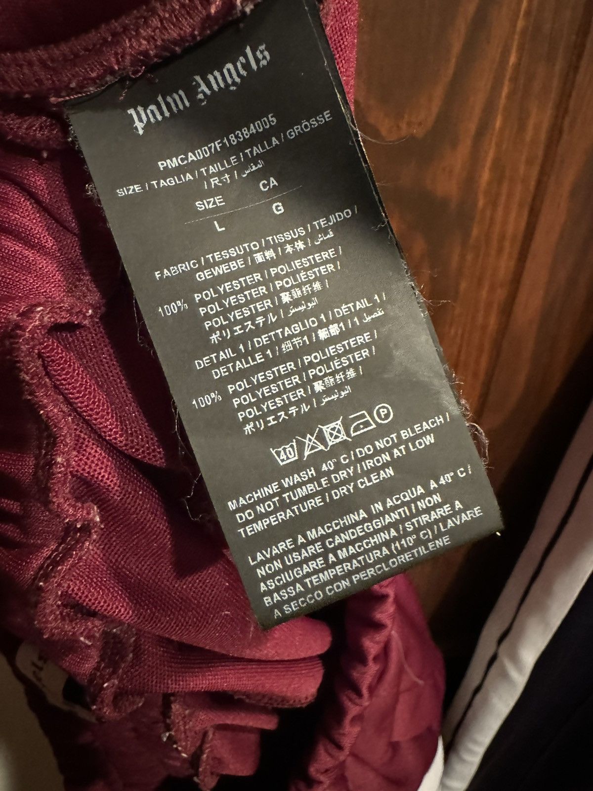 Palm Angels Palm Angels Maroon Track Pants Size US 36 / EU 52 - 5 Thumbnail