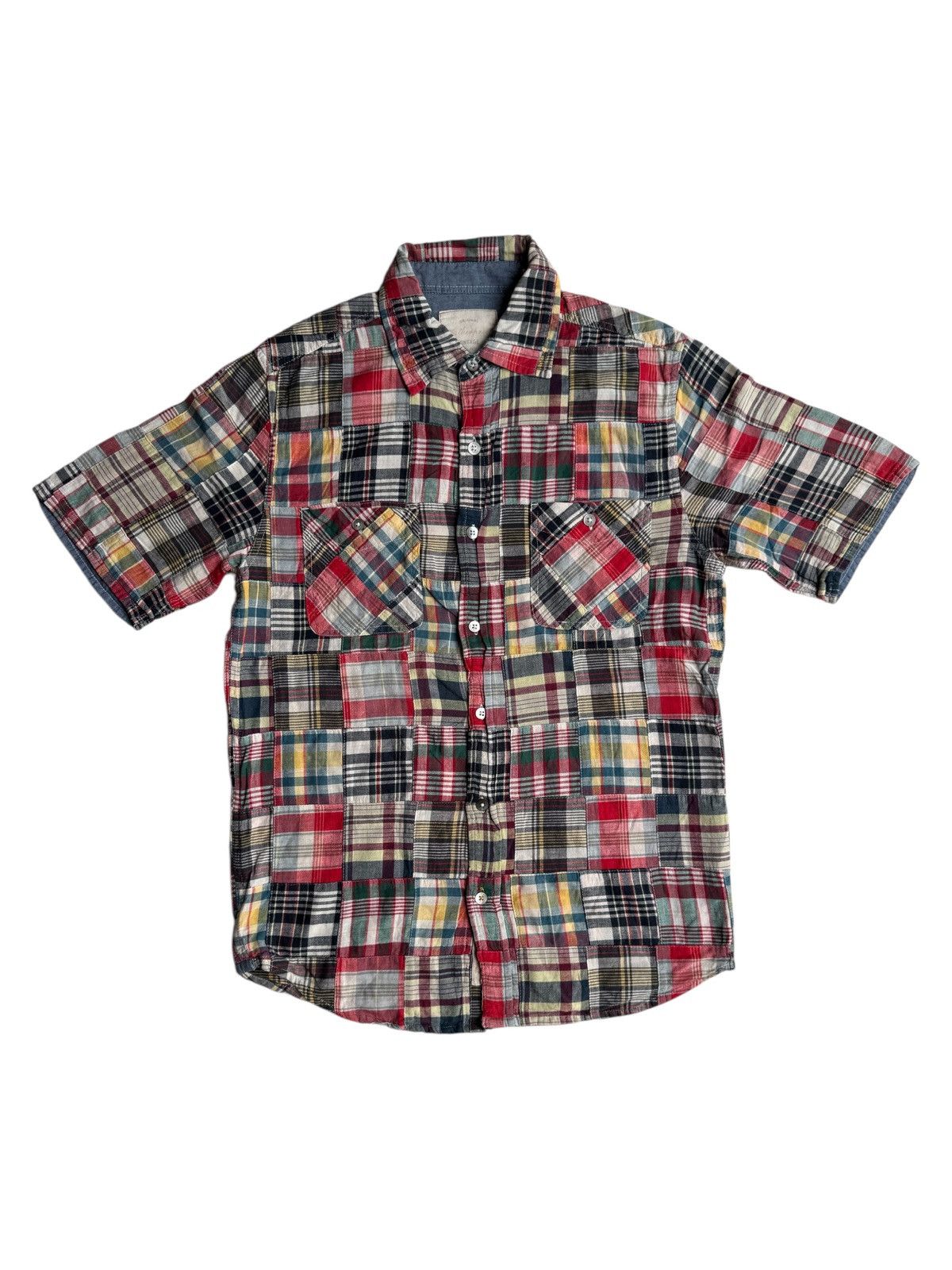 VERY RARE VINTAGE SHIRT PATCHWORK LOOK LIKE RALPH LAUREN