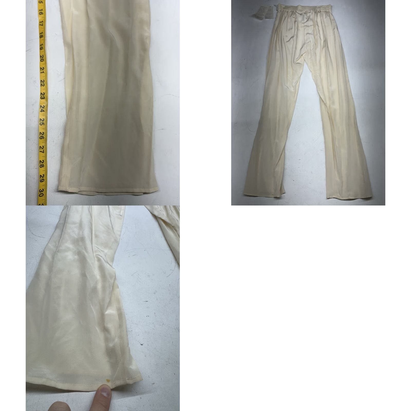 Vintage VINTAGE 80s Beaded Silk Floral Pajama Lounge Suit Argenti Ivory Women's M Silk Boho Cream Sequin Floral 1980s Womens Size M / US 6-8 / IT 42-44 - 9 Thumbnail