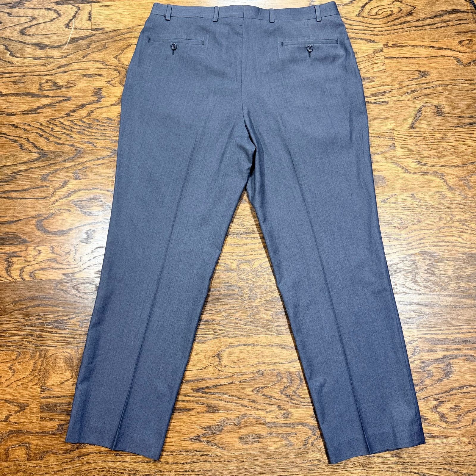 Tallia Tallia Men's Dress Pants Flat Front 36x30 Gray Trousers Size US 36 / EU 52 - 2 Thumbnail