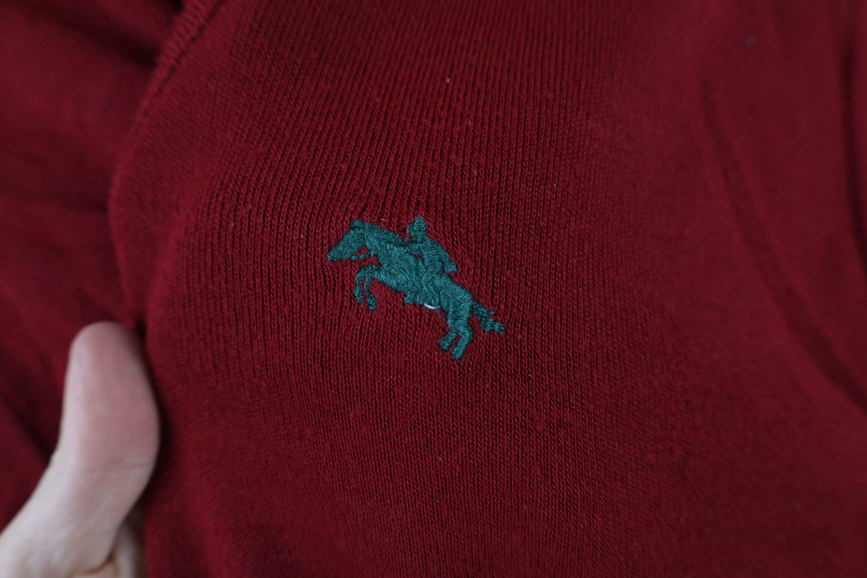 Vintage Vintage 70s Streetwear Horse Equestrian V-Neck Sweater USA Size US L / EU 52-54 / 3 - 4 Thumbnail