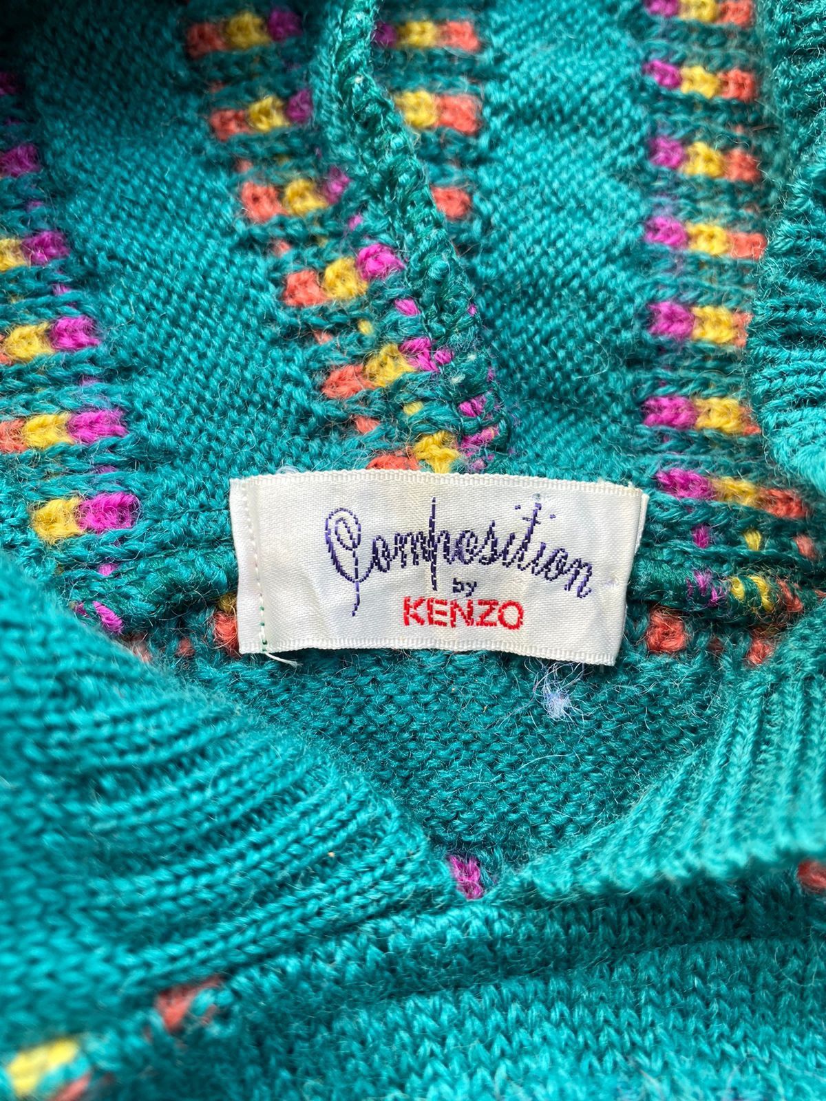 Composition by Kenzo Kenzo Multicolour Knit Hooded Size US M / EU 48-50 / 2 - 2 Thumbnail