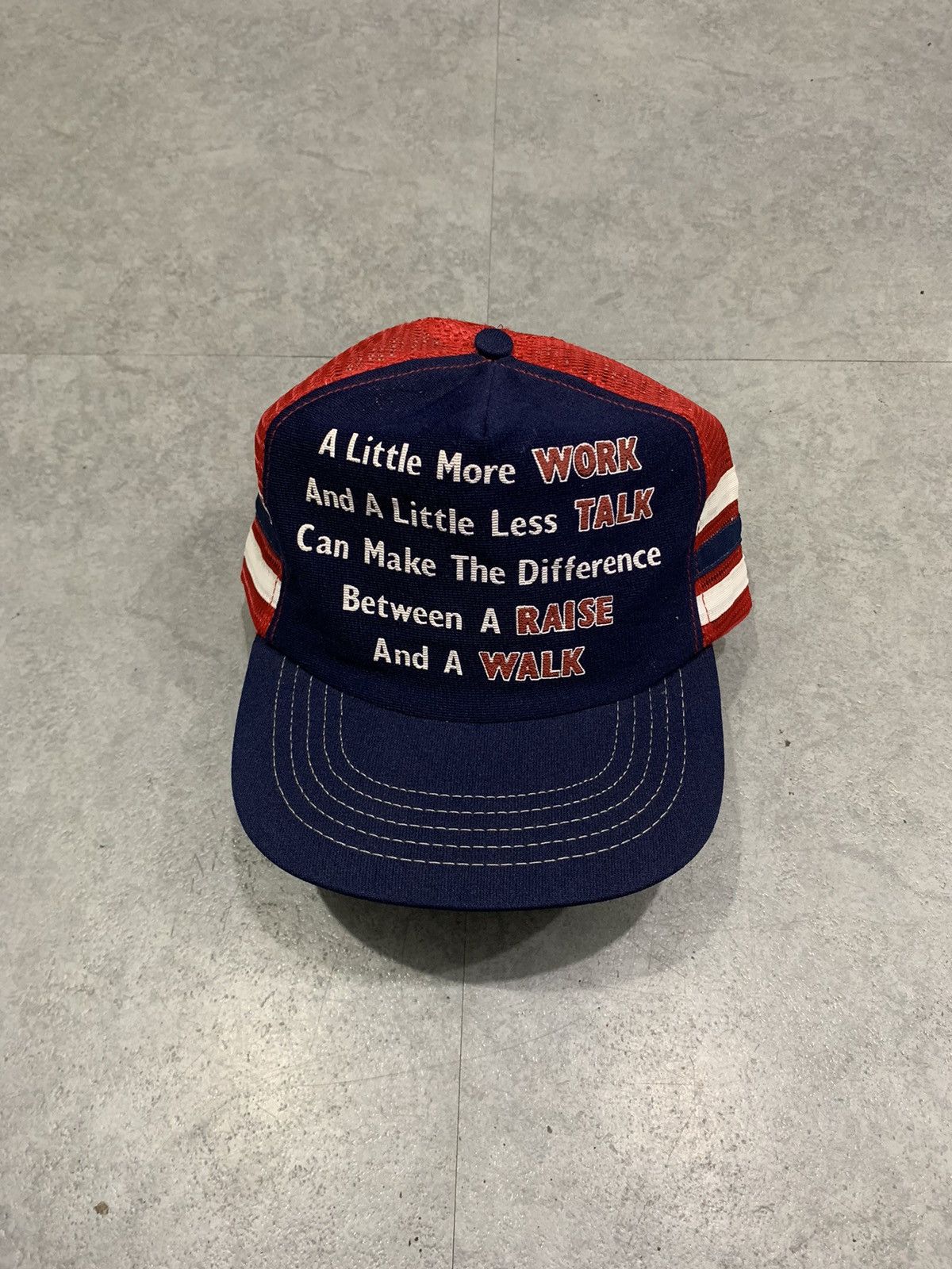 Vintage Vintage trucker hat (funny words) puffy print Size ONE SIZE - 1 Thumbnail