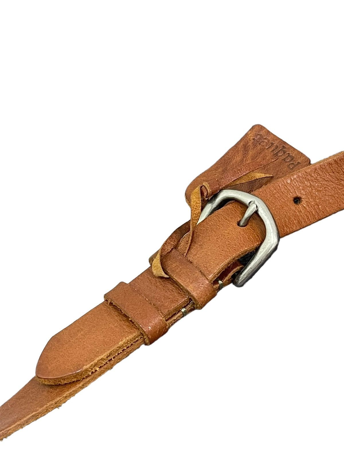 Japanese Brand Waist Bag Paquet Leather Cotton Canvas 3🟩 Size ONE SIZE - 8 Thumbnail