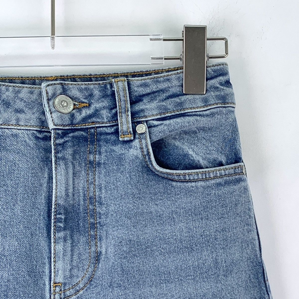 Ganni Ganni Light Blue Washed Cotton Casual Denim Pants K26WX Size 25" / US 0 / IT 36 - 3 Thumbnail