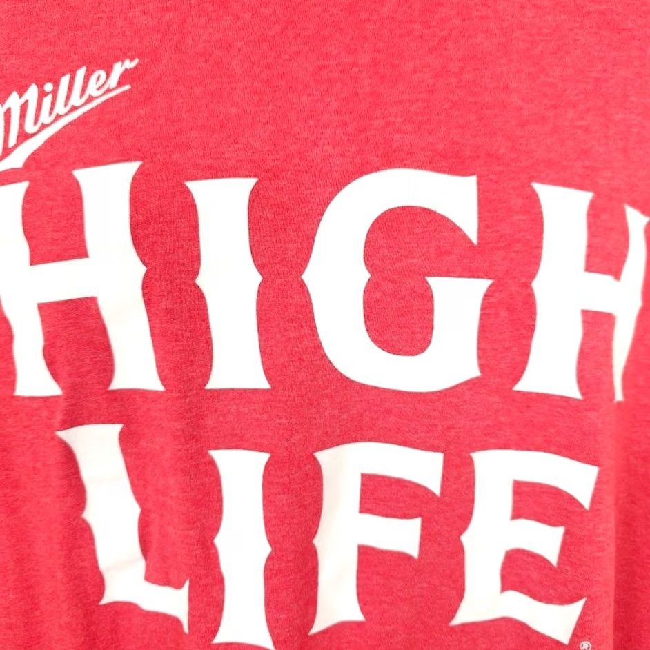 Vintage Miller High Life T Shirt Mens 2XL Red Champagne Of Beers Breweriana Shirt Mens 2XL Red Beer Breweriana Size US XXL / EU 58 / 5 - 3 Thumbnail
