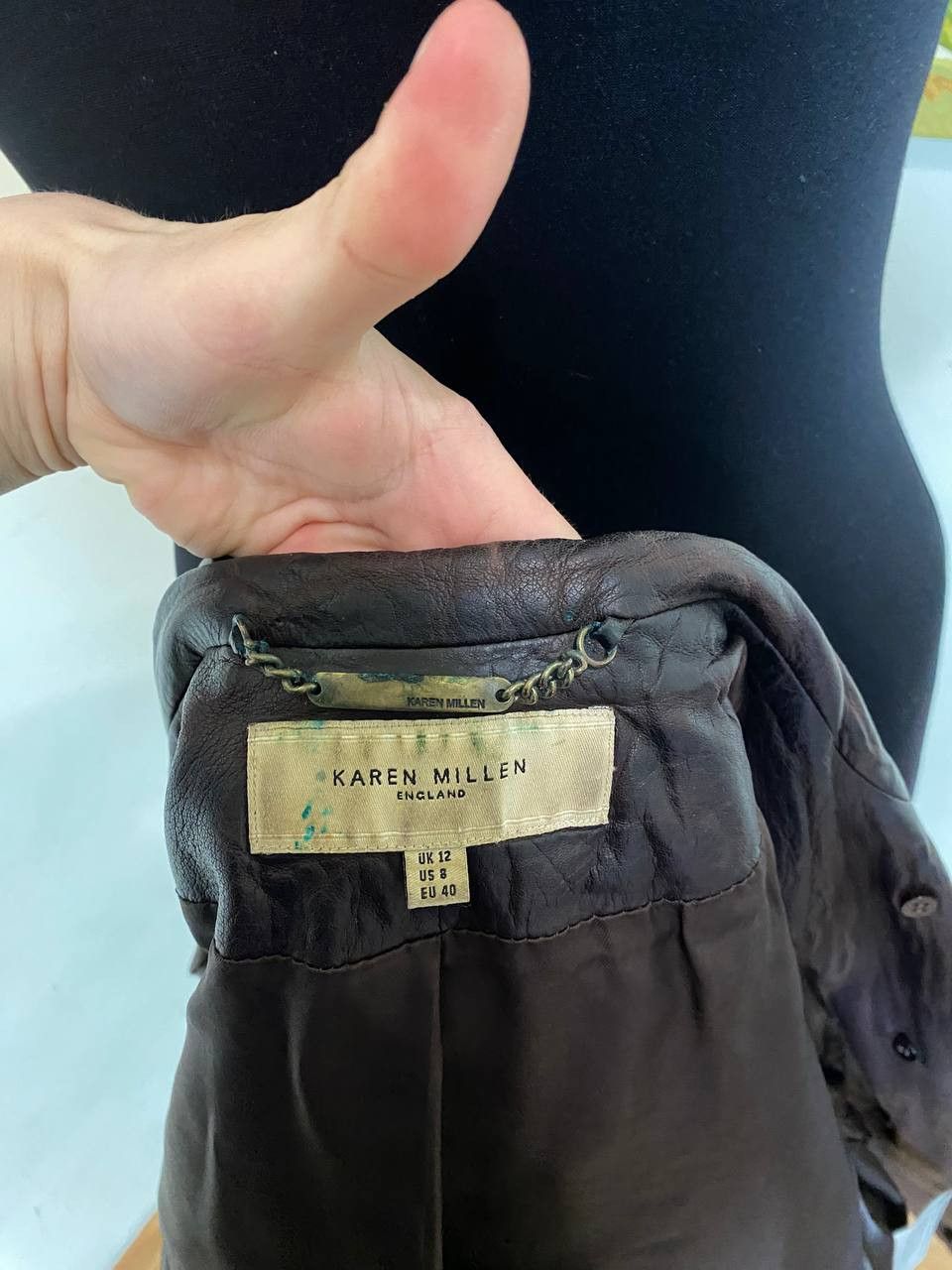 Karen Millen Karen Millen real leather jacket in brown, size UK 12, US 8 Size M / US 6-8 / IT 42-44 - 11 Thumbnail