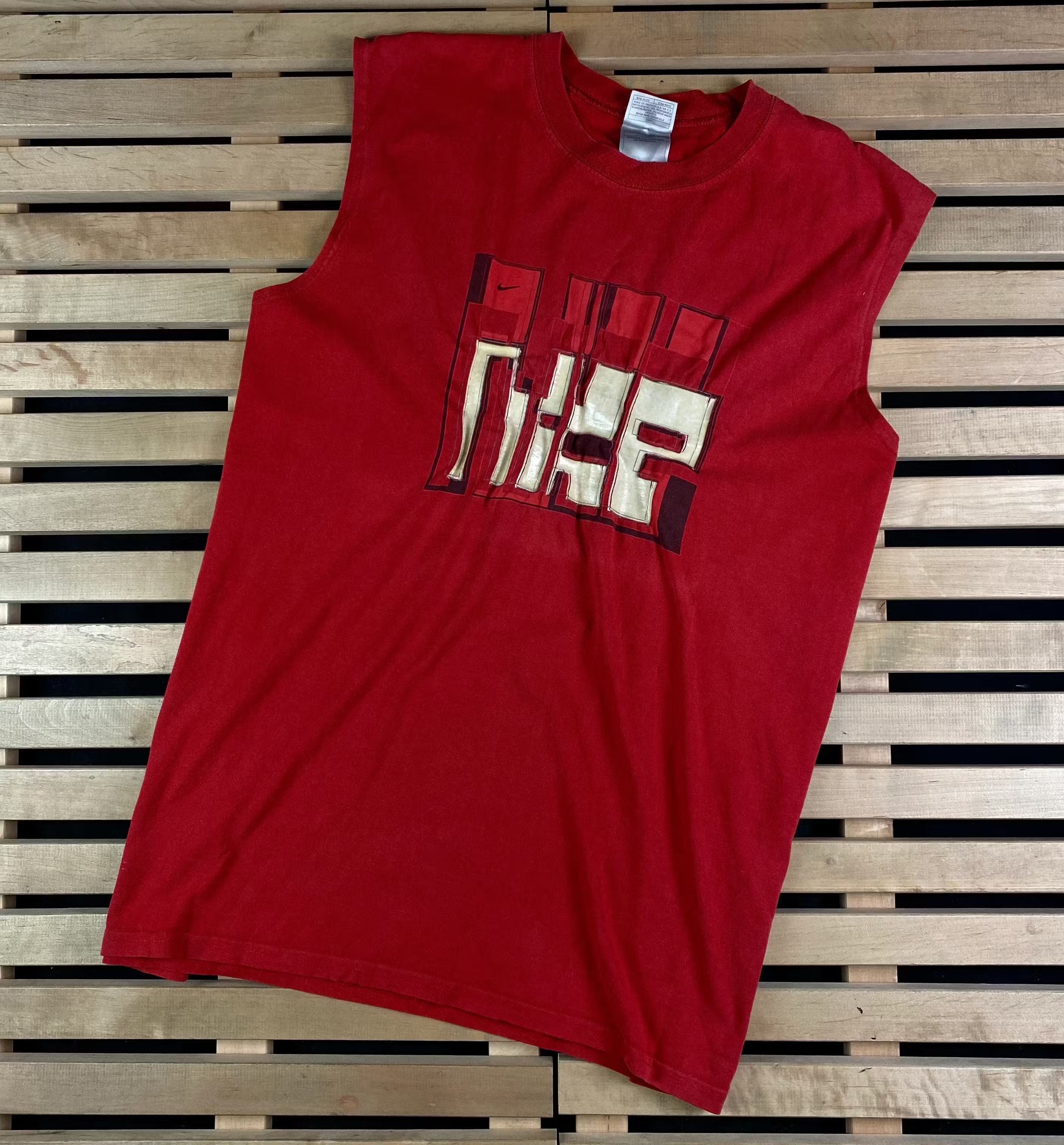Nike × Vintage Mens Vintage T Shirt Nike Sleeveless Big Logo Size XL Size US XL / EU 56 / 4 - 1 Thumbnail
