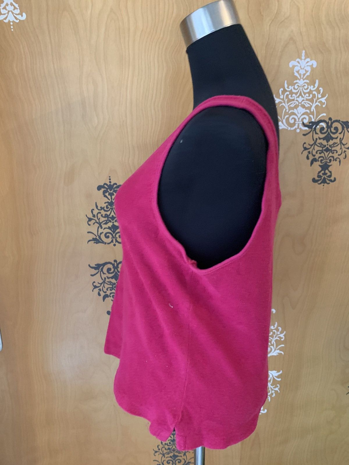 Vintage Vintage 80s Raspberry Pink Sleeveless Terrycloth Tank Top Size M / US 6-8 / IT 42-44 - 5 Thumbnail
