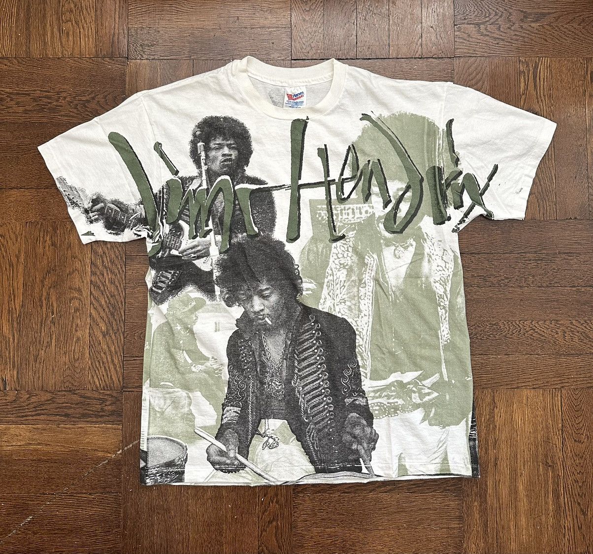 Band Tees × Jimi Hendrix × Vintage Vintage Jimi Hendrix AOP 90s t 