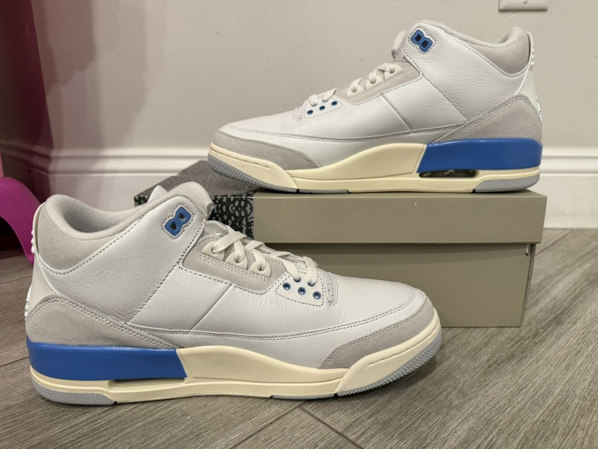 Jordan Brand Jordan 3 Retro Lucky Shorts White Hydrogen Blue Legend Sz 12 Size US 12 / EU 45 - 2 Thumbnail