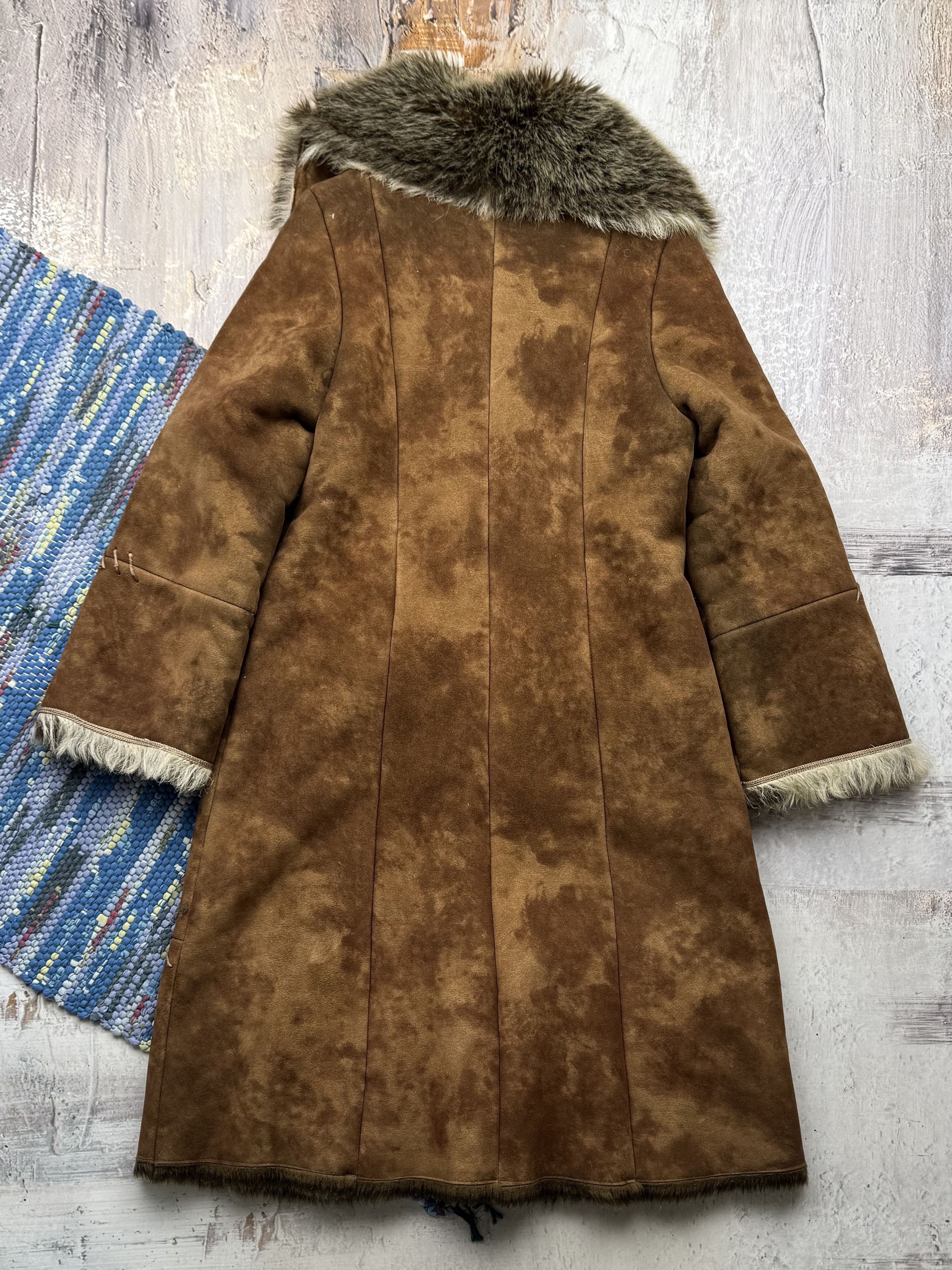 Vintage Vintage Faux Sheepskin Faded Coat A414(484)D15 Size L / US 10 / IT 46 - 11 Thumbnail