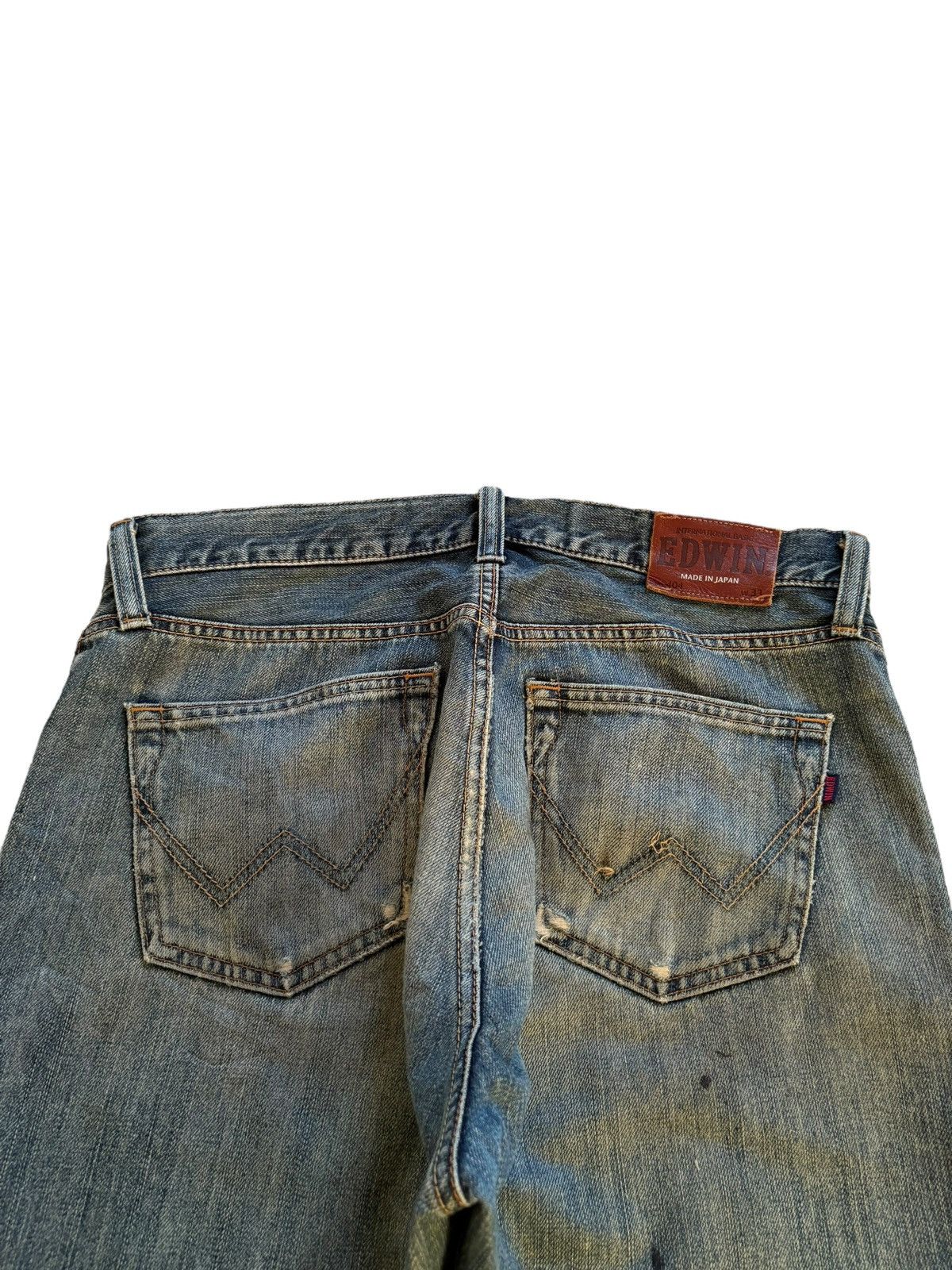 Edwin Vintage Edwin 404 Rusty Mud Wash Ripped Baggy Jeans Size US 34 / EU 50 - 8 Thumbnail