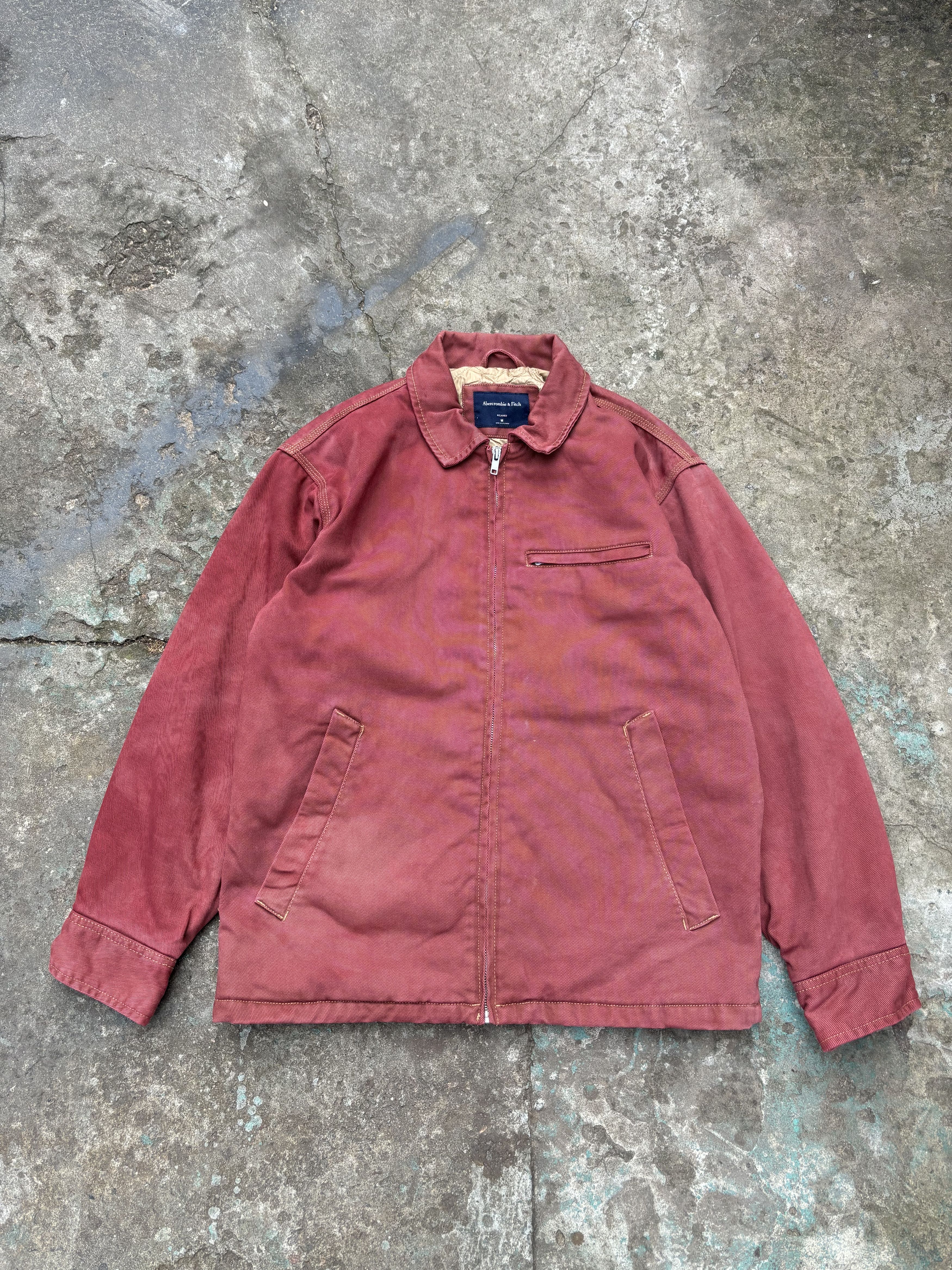 Abercrombie Fitch Garment Dyed Canvas Work Insulated Jacket