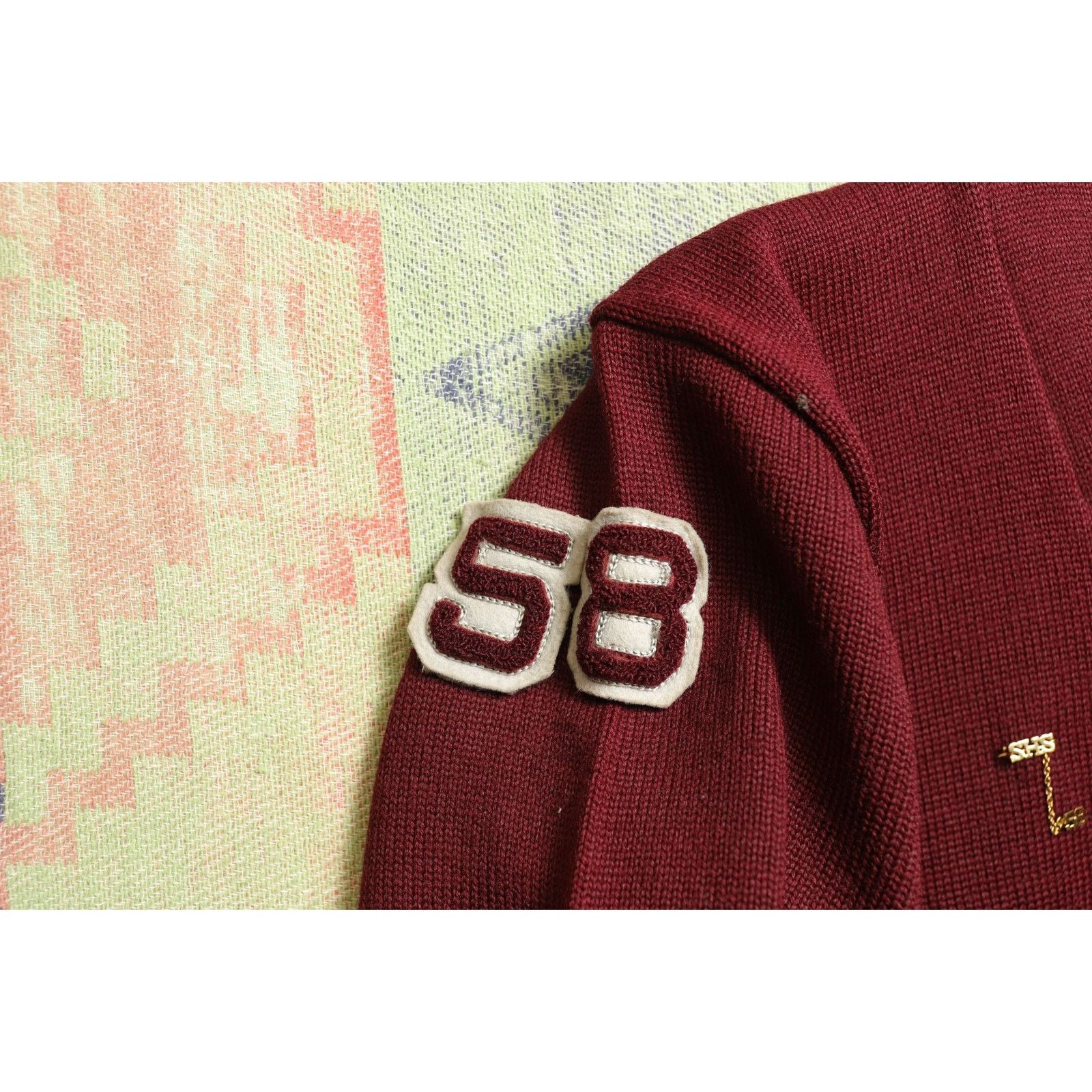 Vintage SHS 1958 Vintage Letter Sweater Medium 50s Size M / US 6-8 / IT 42-44 - 8 Thumbnail