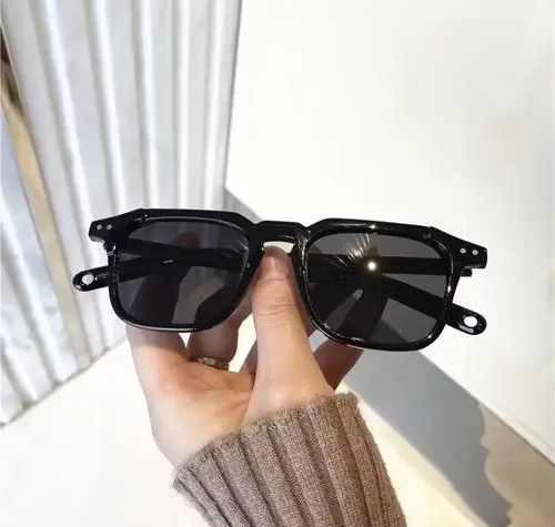 Electric Visual Black Hip Hop Retro Rectangular Clear Rim Sunglasess Size ONE SIZE - 4 Thumbnail
