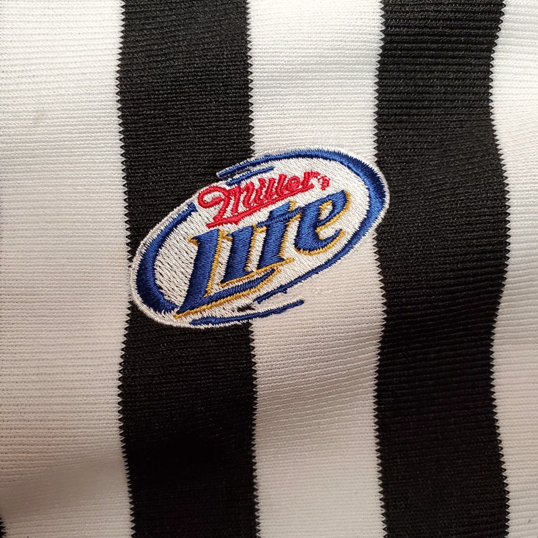 Vintage VINTAGE Miller Beer Shirt Men S Black White Stripe Collared 1/4 Zip Referee Polo Embroidered LogoMLB Size US S / EU 44-46 / 1 - 5 Thumbnail
