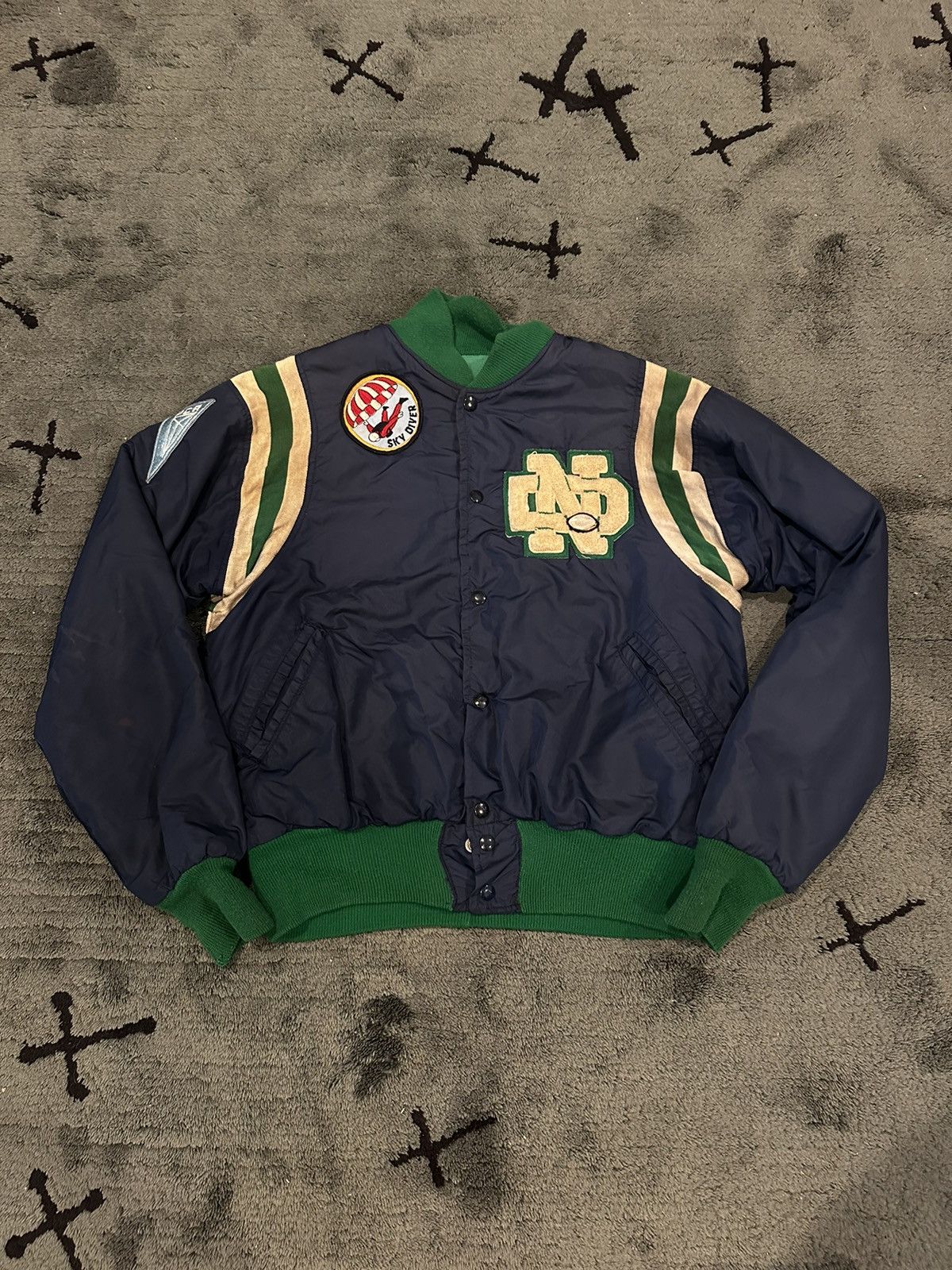 Vintage Vintage 1960’s Notre Dame Varsity Patch Jacket Size US M / EU 48-50 / 2 - 1 Thumbnail
