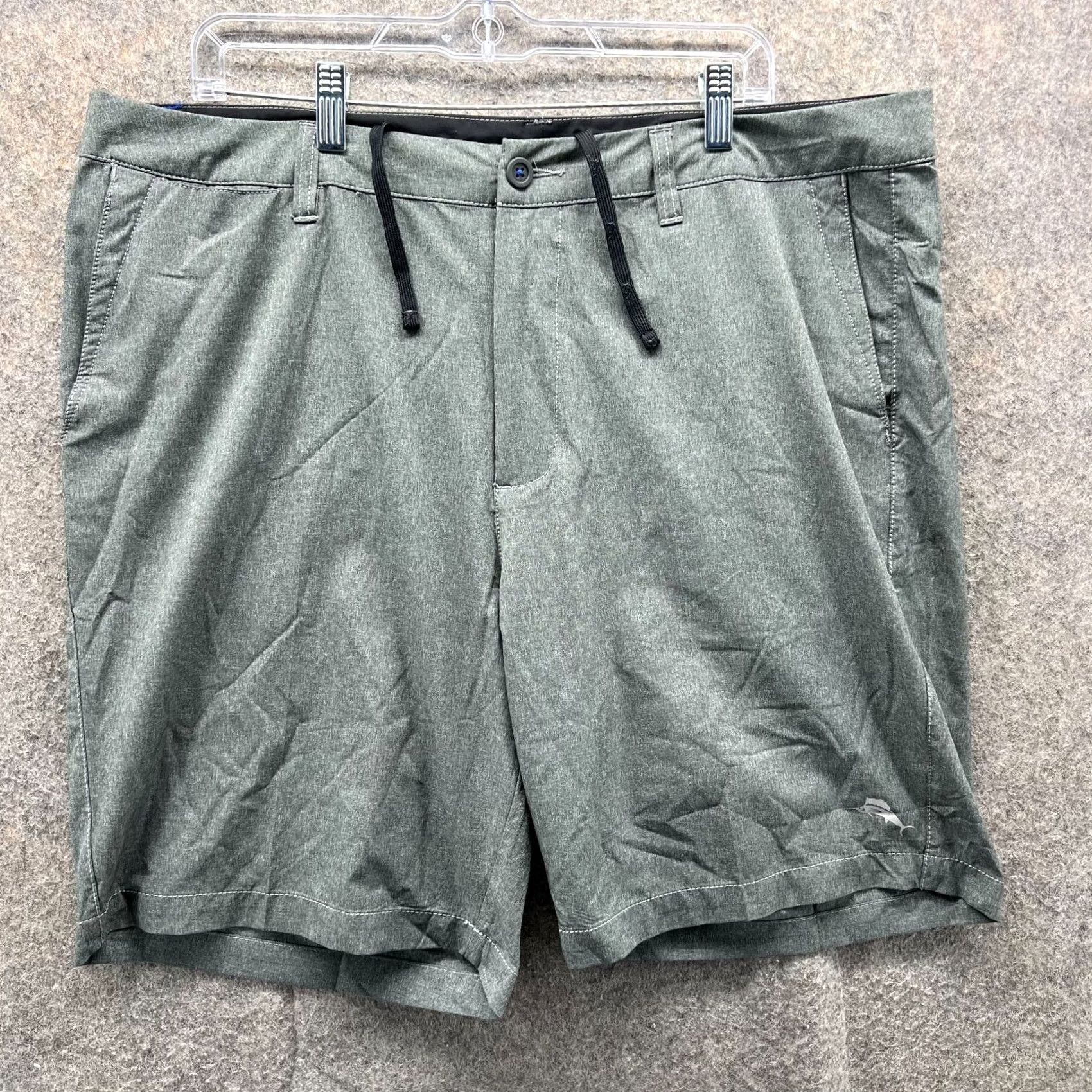 Tommy Bahama Tommy Bahama Shorts Men's 38 Gray Chino Flat Front Drawstring Pockets Casual Travel Vintage: No Size US 38 / EU 54 - 2 Thumbnail