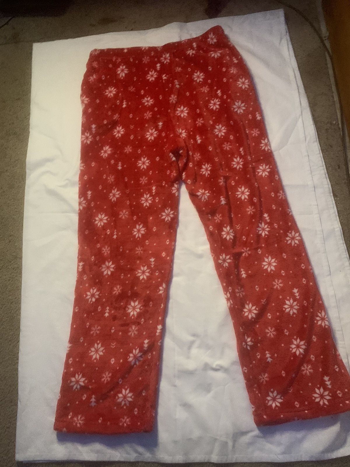 Other Christmas snowflake pajamas or sweatpants Size 42" / US 20 - 1 Thumbnail