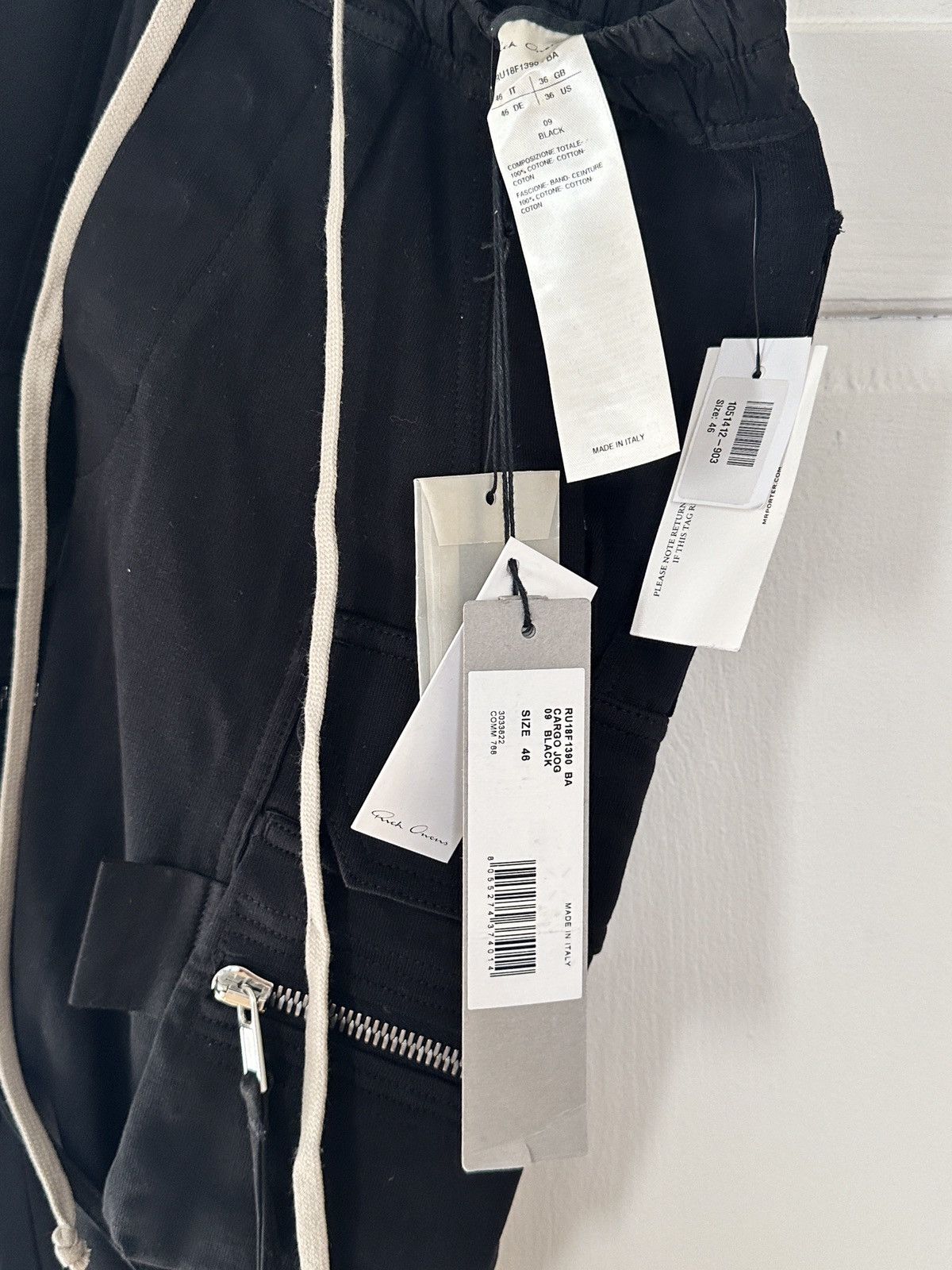 Rick Owens NWT Men’s Rick Owens black cargo joggers size IT 46 Size US 30 / EU 46 - 7 Thumbnail