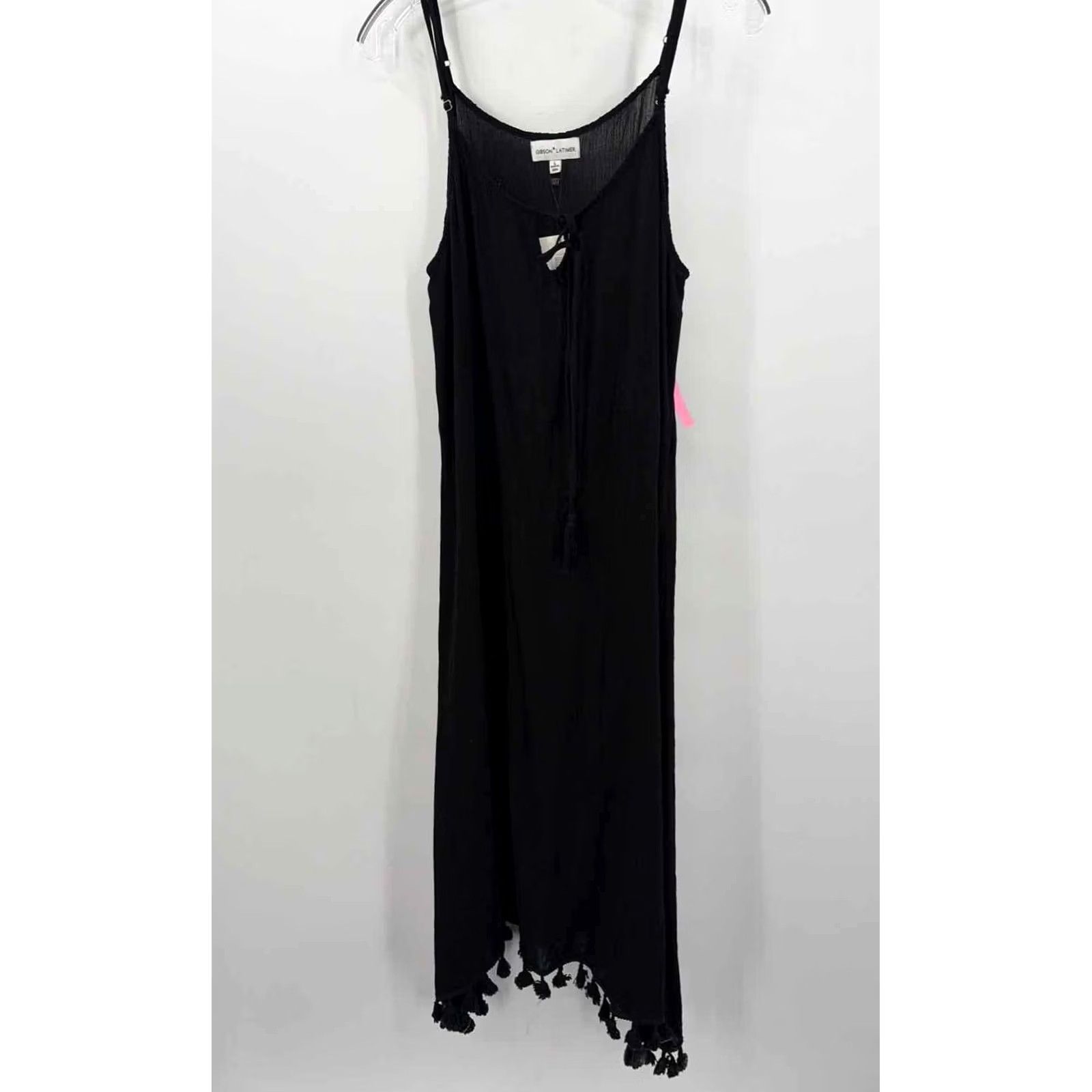 Vintage Gibson & Latimer Black Maxi Sleeveless Dress Large Size L / US 10 / IT 46 - 2 Thumbnail