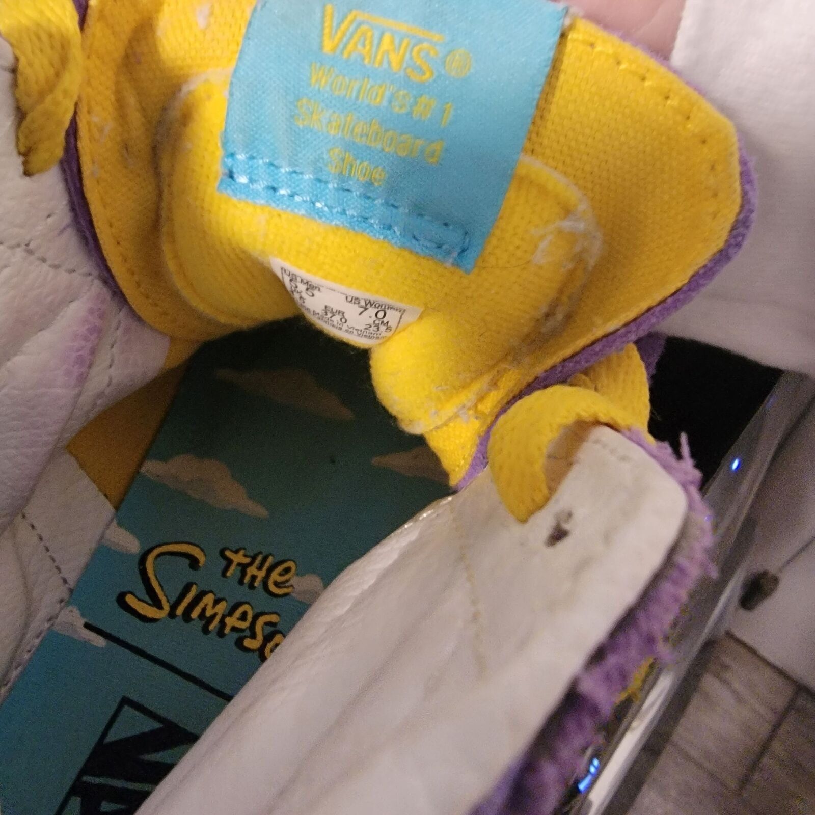 Vans Rare Vans Off The Wall 721356 Purple Simpsons Collab Sneaker Size US 5.5 / EU 38 - 10 Thumbnail