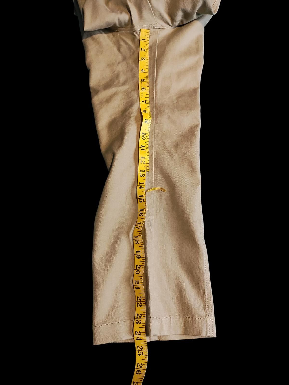 Isaac Mizrahi Isaac Mizrahi Women's Beige Wide Leg Capri Pants with Belt Size 28" / US 6 / IT 42 - 7 Thumbnail