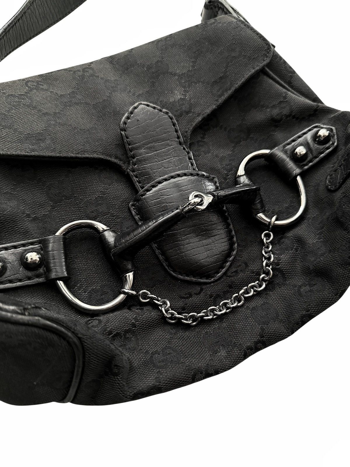 Gucci Tom Ford Horse Bit Canvas Monogram Hobo Bag Size ONE SIZE - 3 Thumbnail