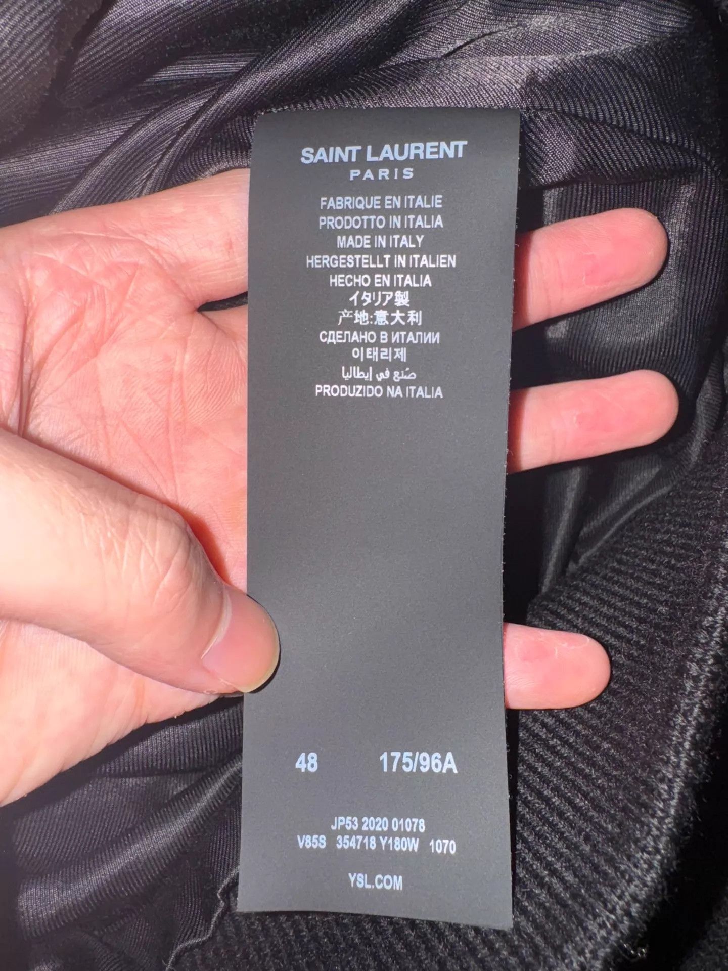 Saint Laurent Paris SLP 21ss Black & White Leather Paneled Baseball Jacket Size US M / EU 48-50 / 2 - 7 Thumbnail