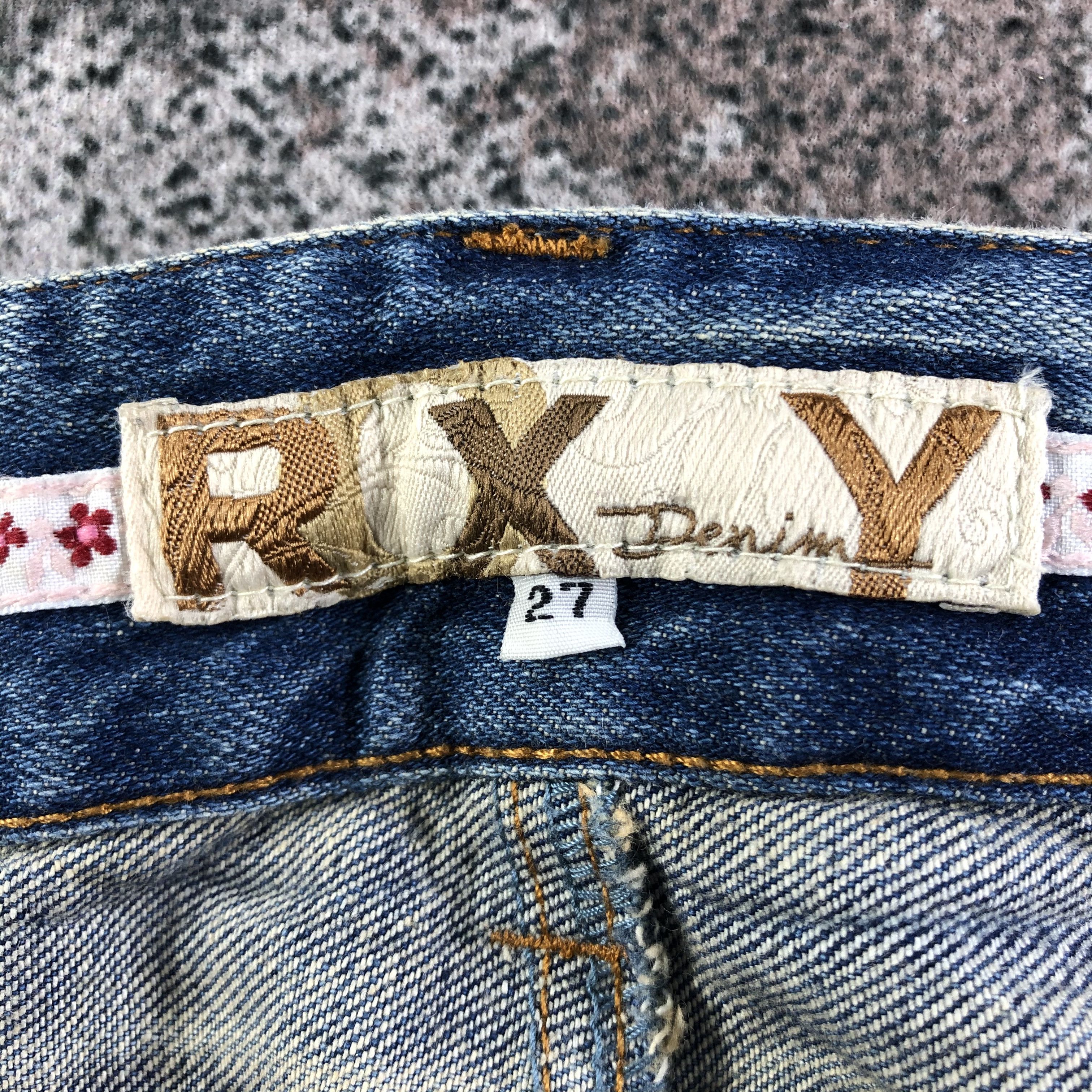 Japanese Brand Roxy Faded Blue Flared Jeans KJ2016 Size 27" / US 4 / IT 40 - 8 Thumbnail