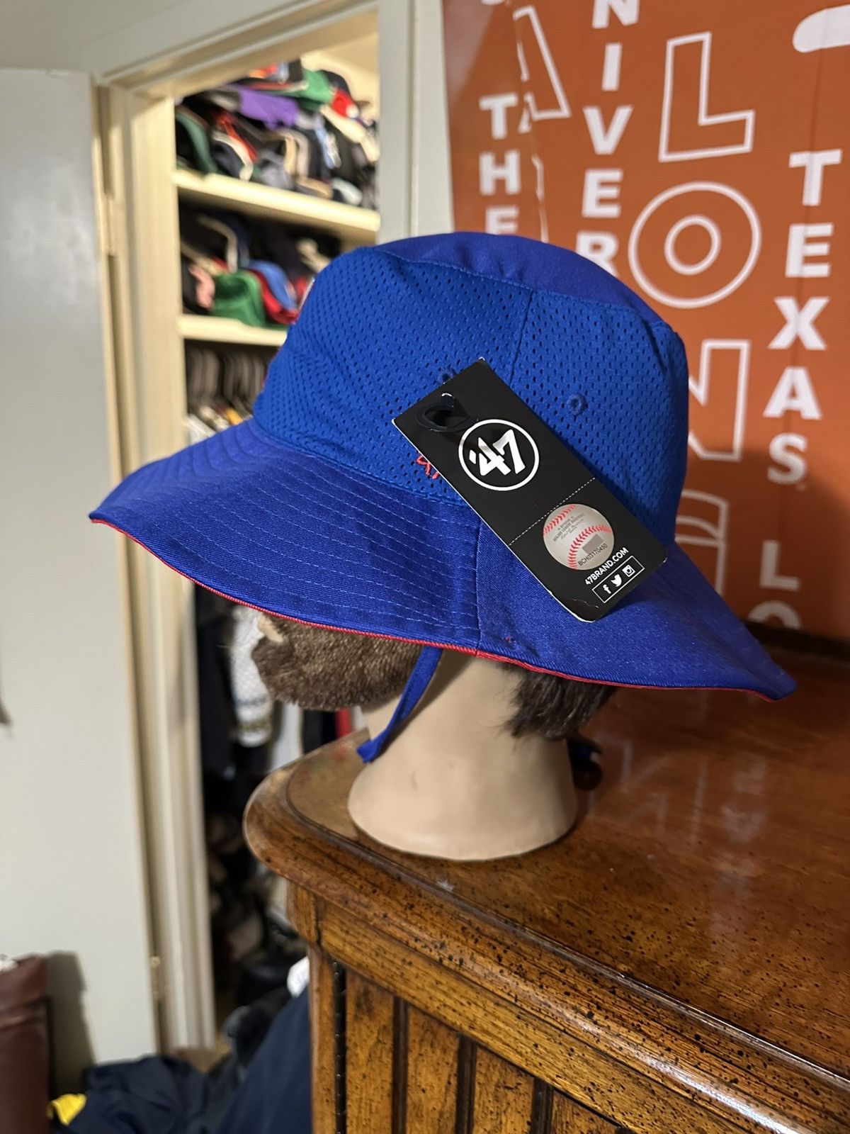 MLB × Vintage Vintage MLB Texas Rangers “triple blue” bucket hat 00s Size ONE SIZE - 4 Thumbnail