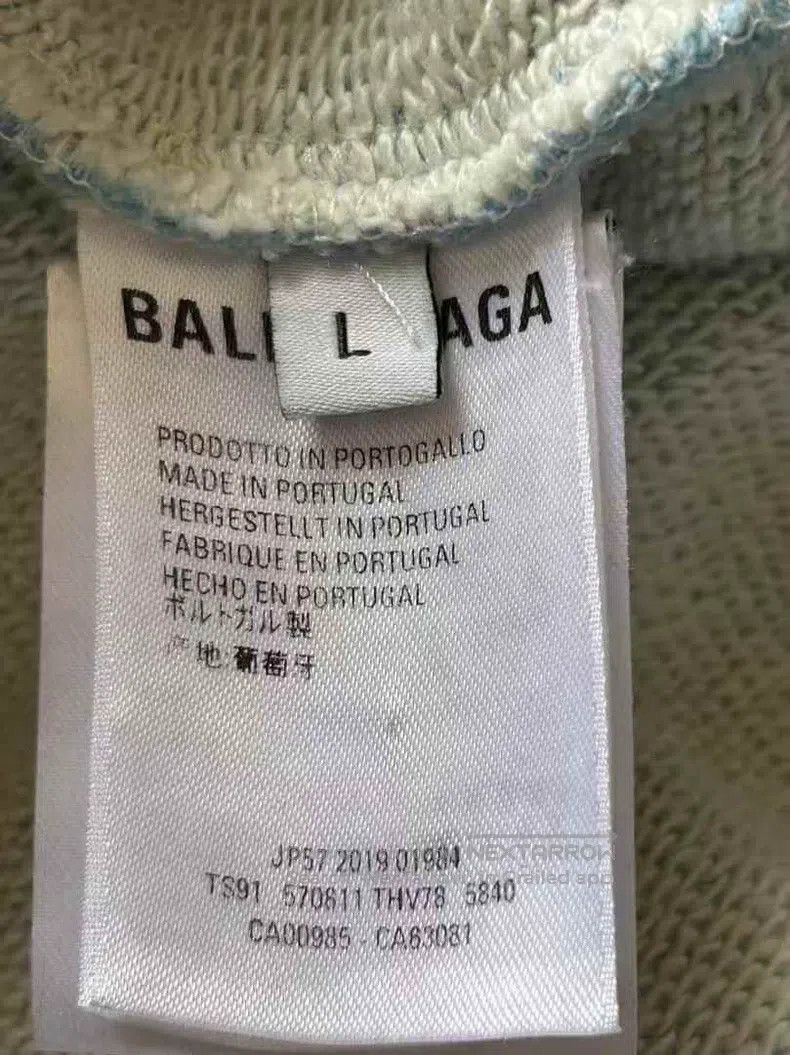 Balenciaga Balenciaga Haze Blue Locking Hooded Sweatshirt Size US L / EU 52-54 / 3 - 4 Thumbnail