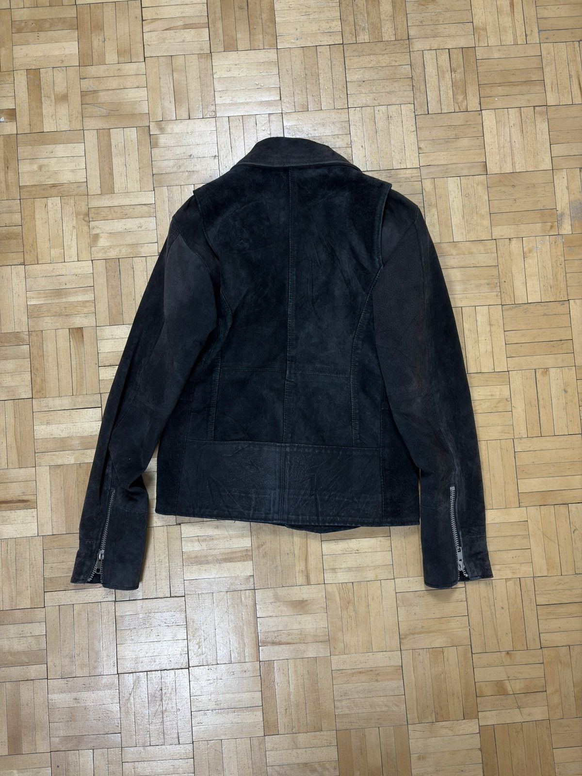 Pelechecoco PeleCheCoco Distressed Suede Biker Leather Jacket Handmade Size S / US 4 / IT 40 - 3 Thumbnail
